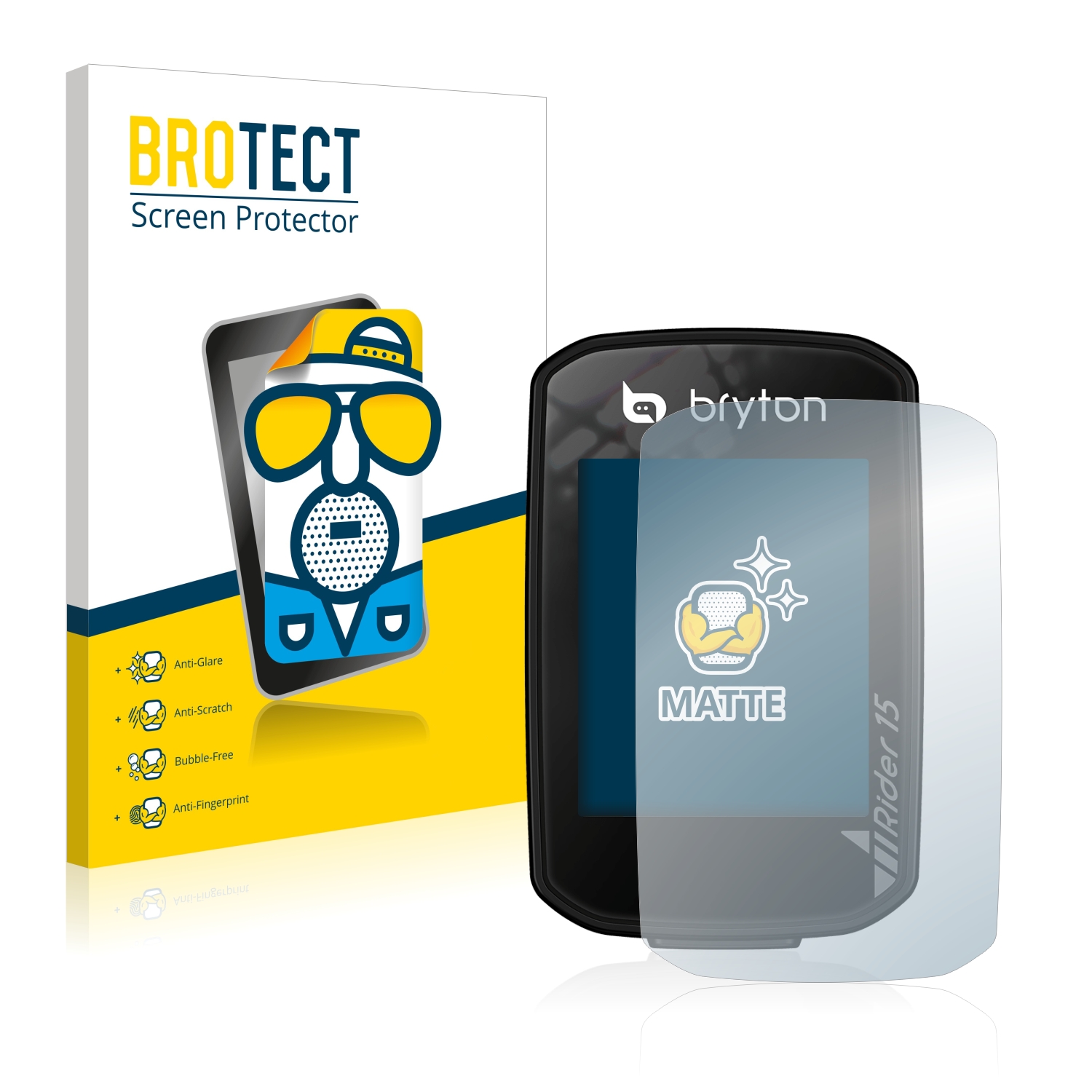2x BROTECT Entspiegelungs-Folie pro Bryton Rider 15
