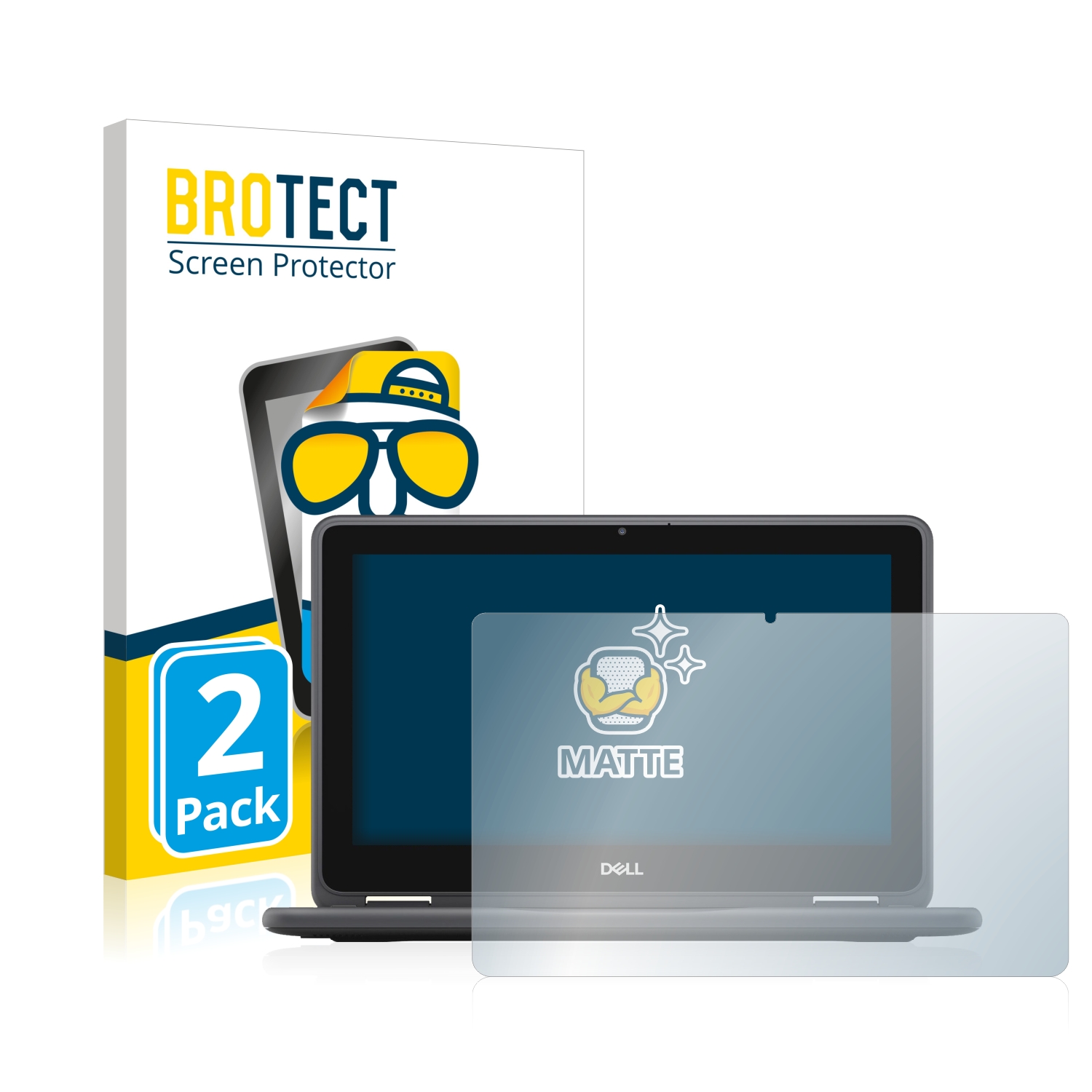 2x BROTECT Entspiegelungs-Folie pro Dell Latitude 3190 2-in1