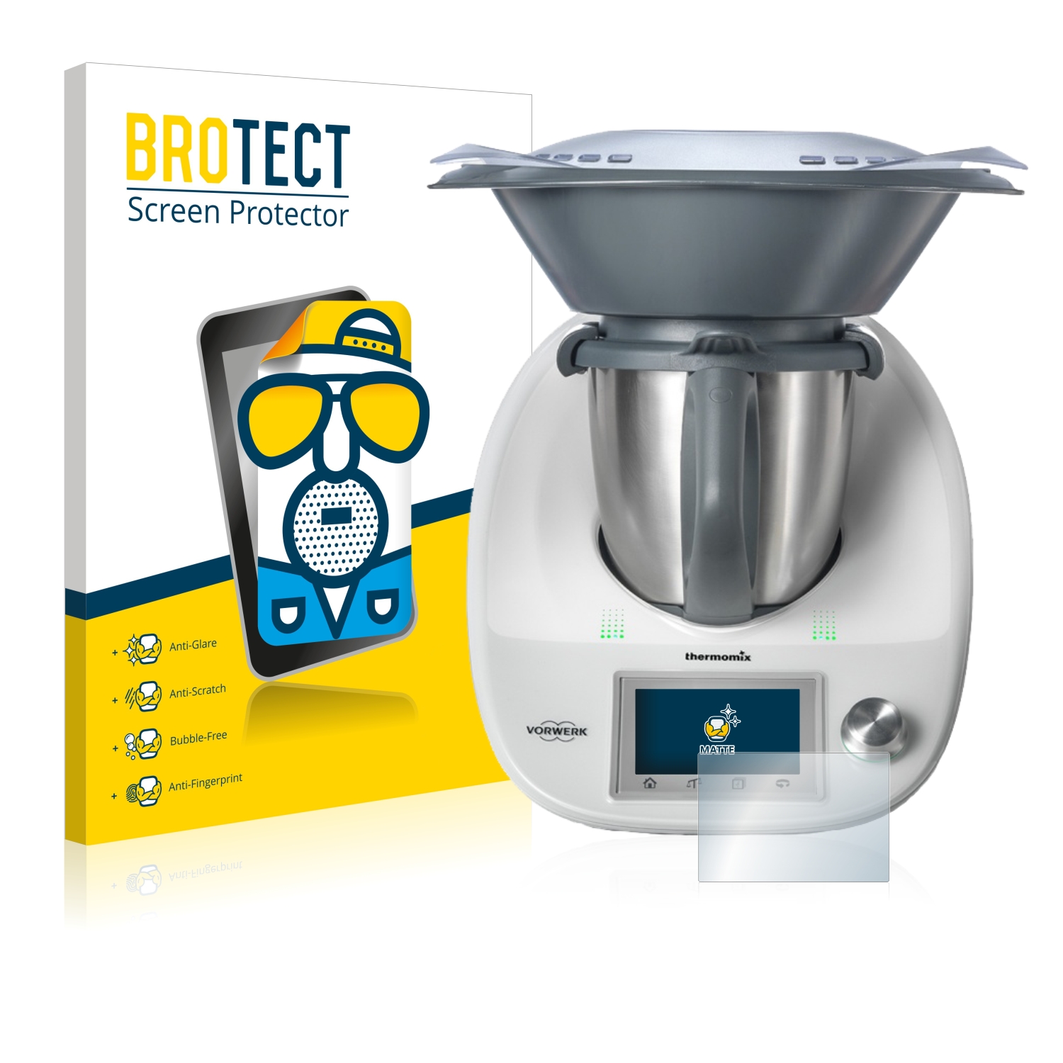 2x BROTECT Entspiegelungs-Folie pro Vorwerk Bimby TM5