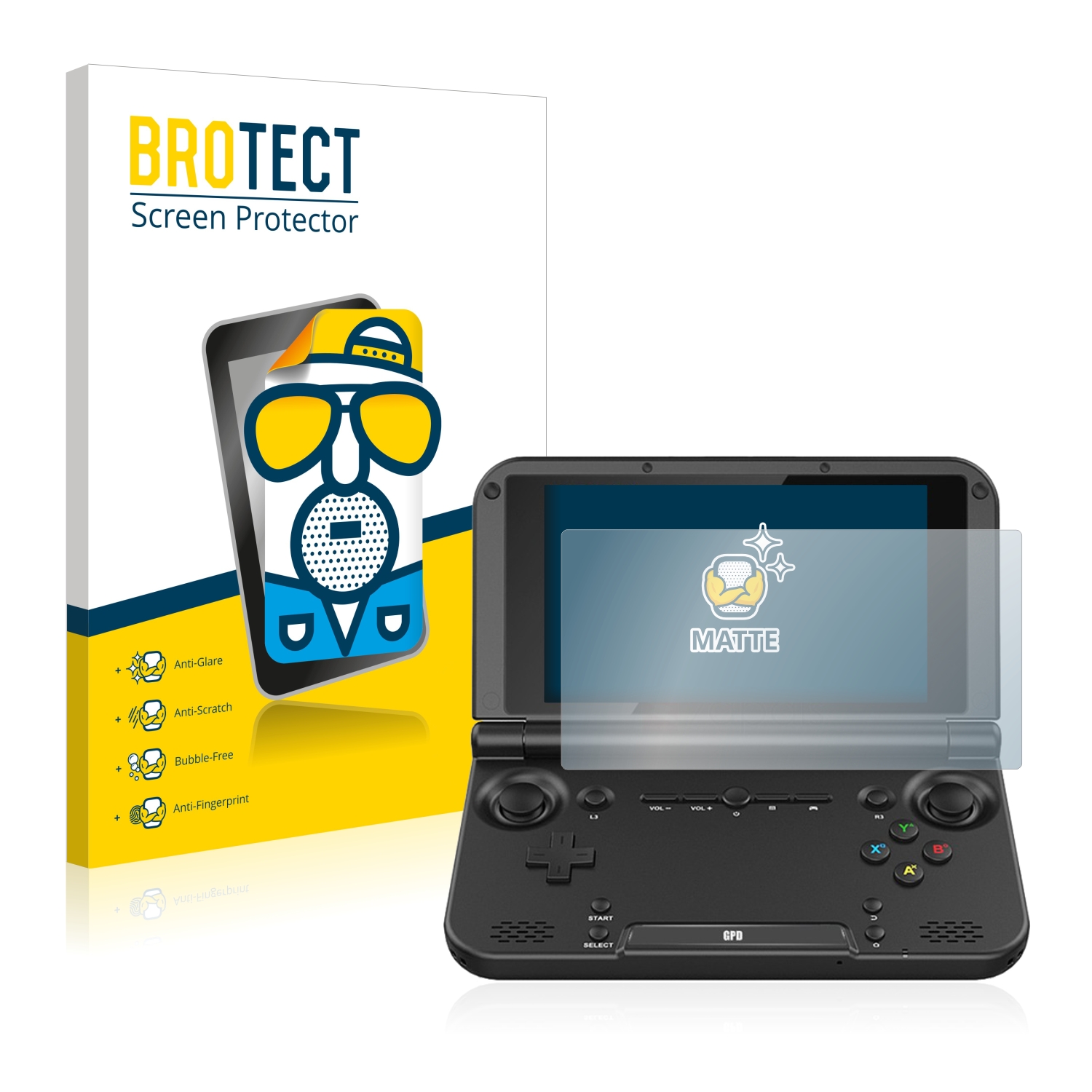 2x BROTECT Entspiegelungs-Folie pro GPD XD Plus 7.0