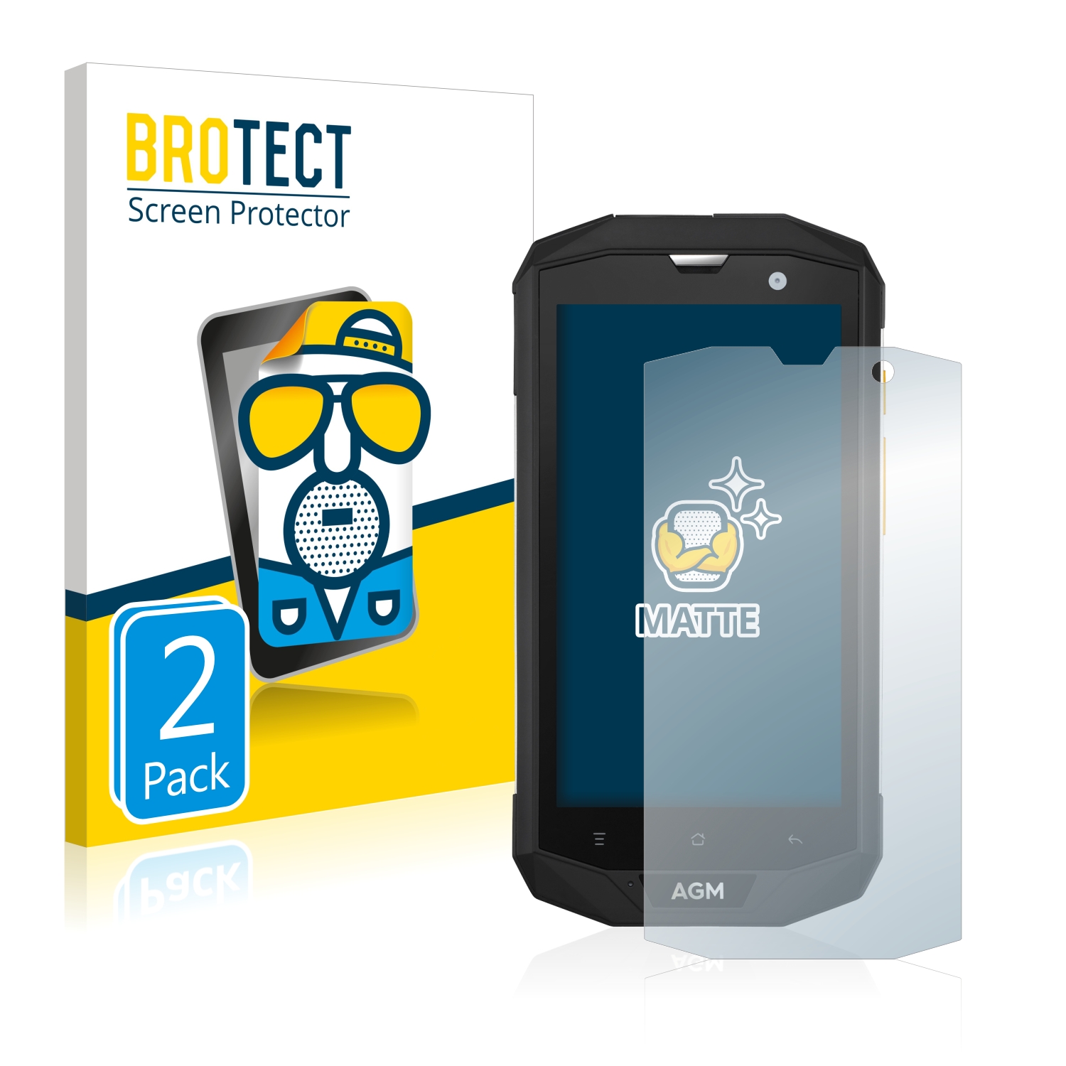 2x BROTECT Entspiegelungs-Folie pro AGM A8
