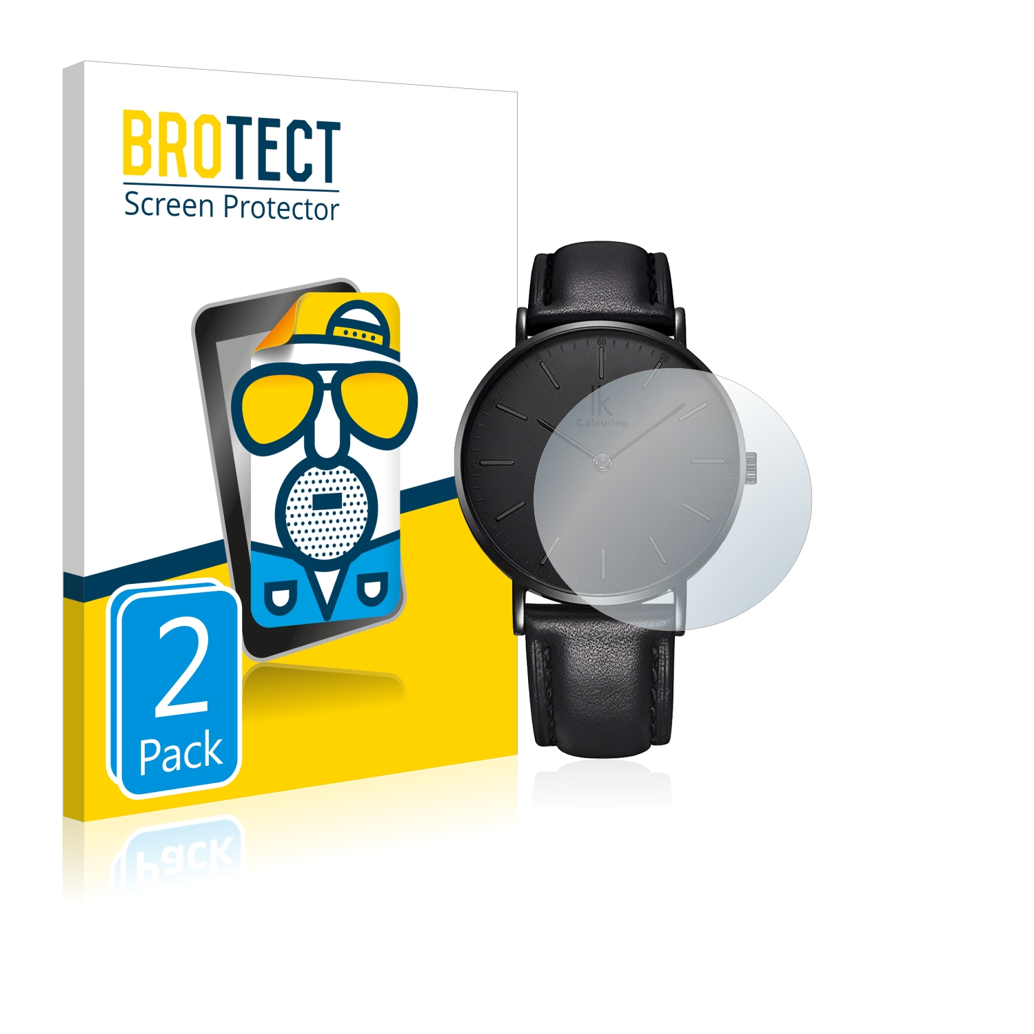 2x BROTECT Entspiegelungs-Folie pro Alienwork IK Armbanduhr (36 mm)