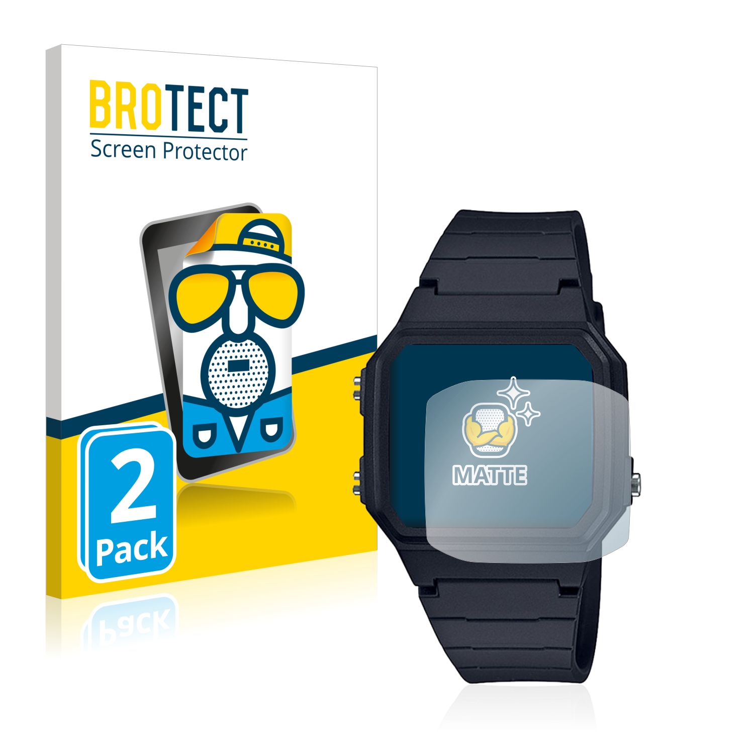 2x BROTECT Entspiegelungs-Folie pro Casio Unisex A168WA-1YES