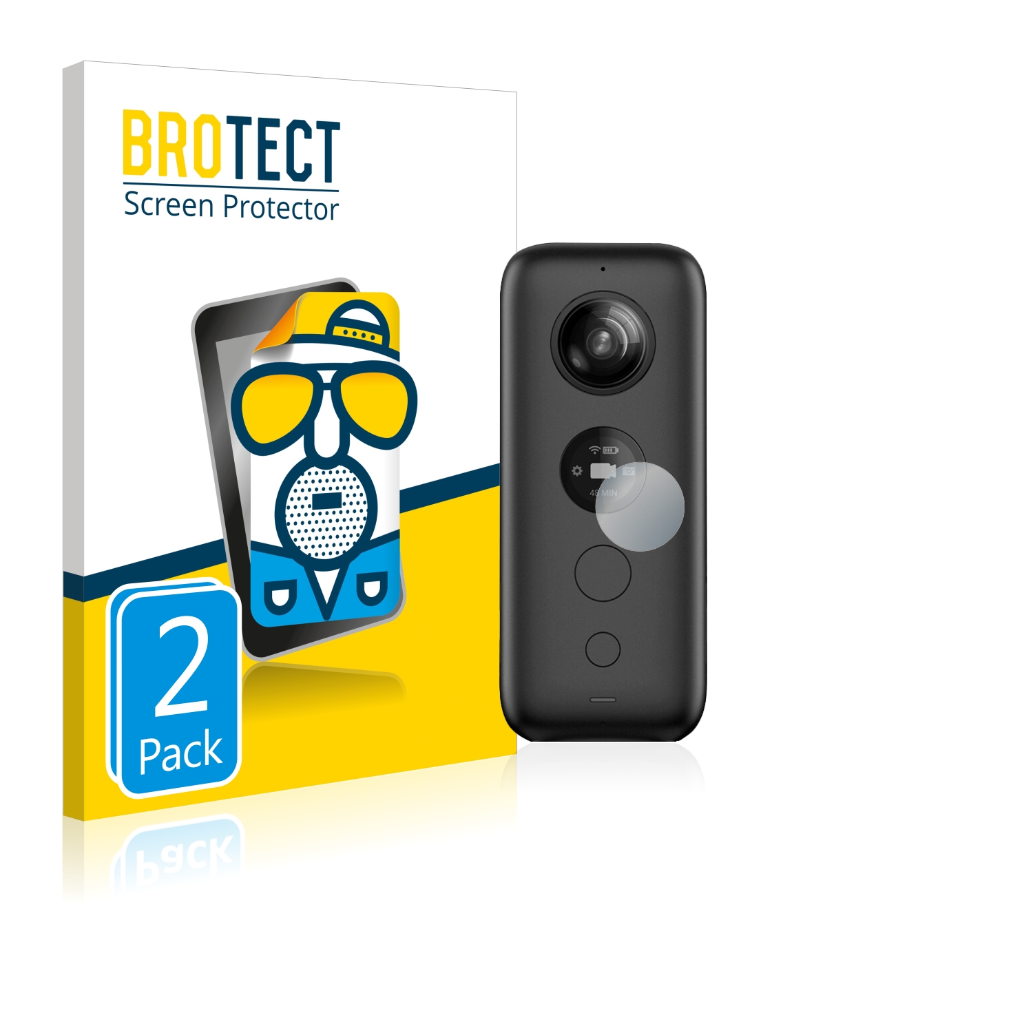 2x BROTECT Entspiegelungs-Folie pro Insta360 One X