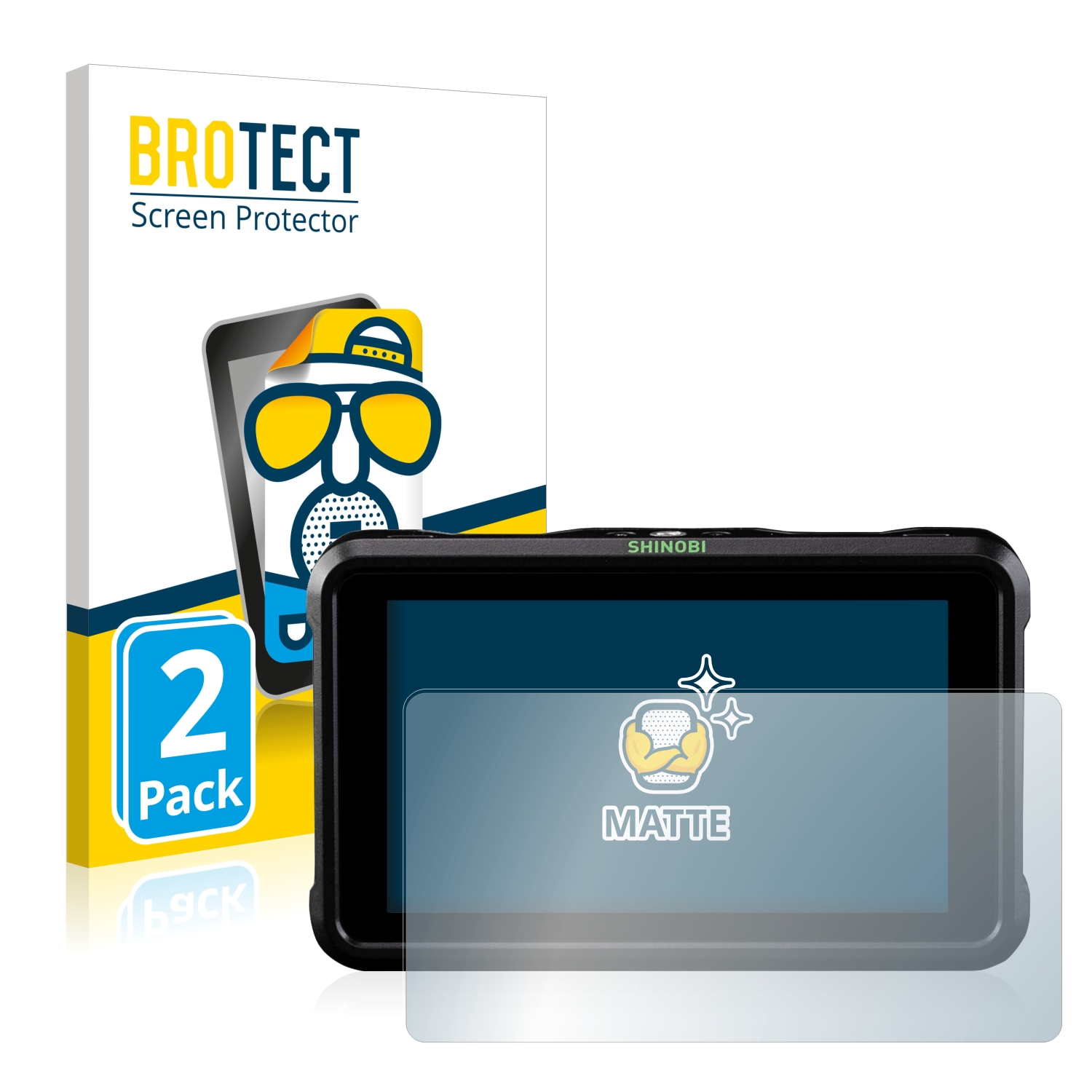 2x BROTECT Entspiegelungs-Folie pro Atomos Shinobi