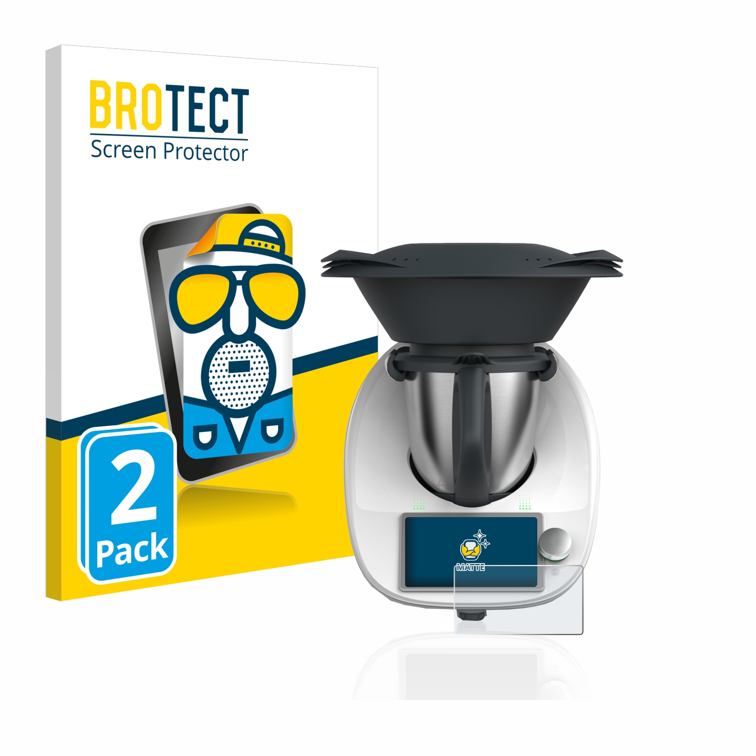 2x BROTECT Entspiegelungs-Folie pro Vorwerk Thermomix TM6