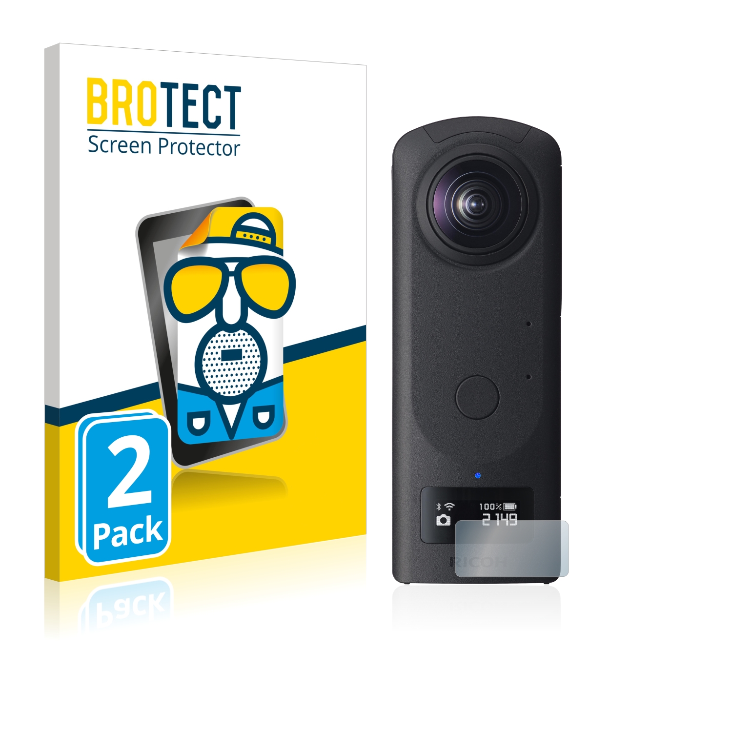 2x BROTECT Entspiegelungs-Folie pro Ricoh Theta Z1