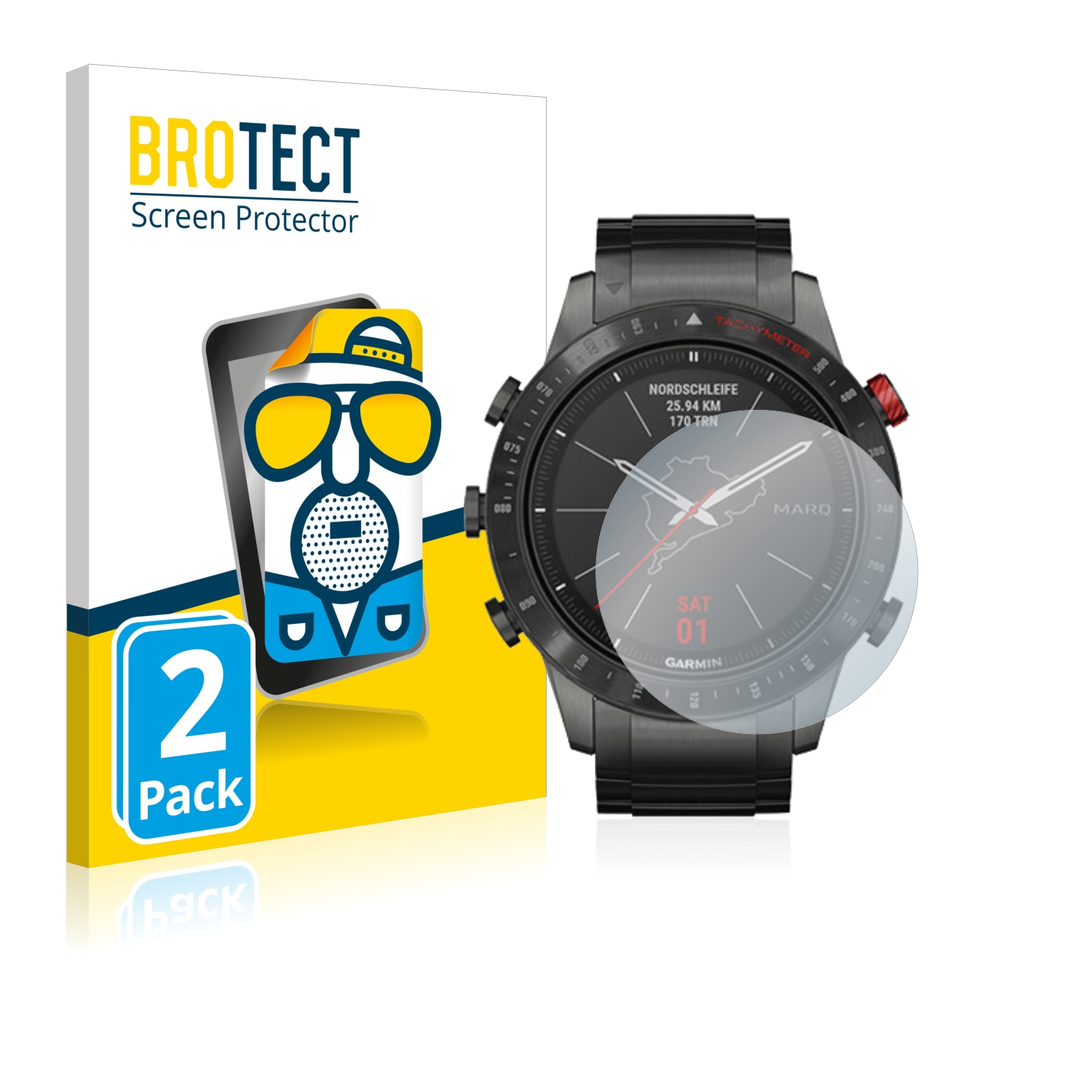 2x BROTECT Entspiegelungs-Folie pro Garmin Marq Driver