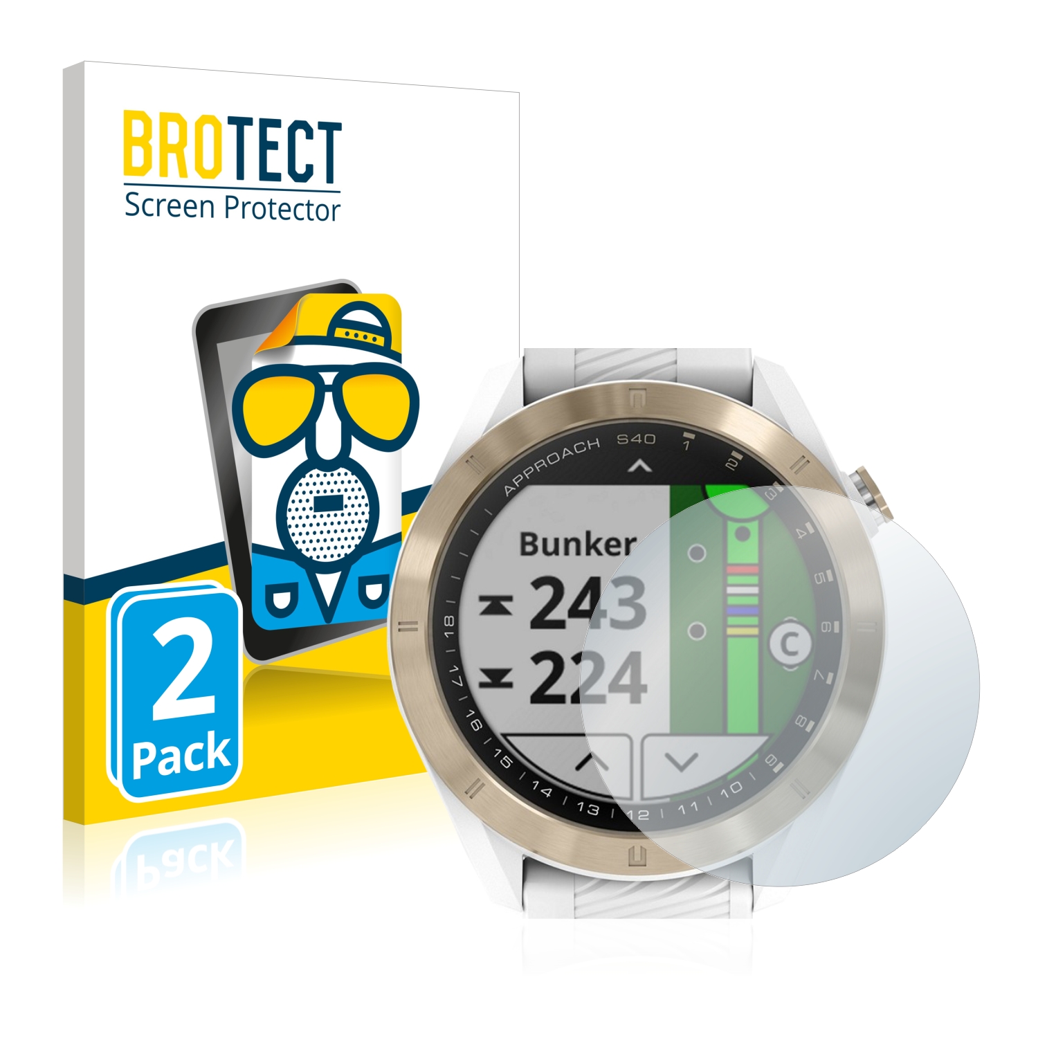 2x BROTECT Entspiegelungs-Folie pro Garmin Approach S40