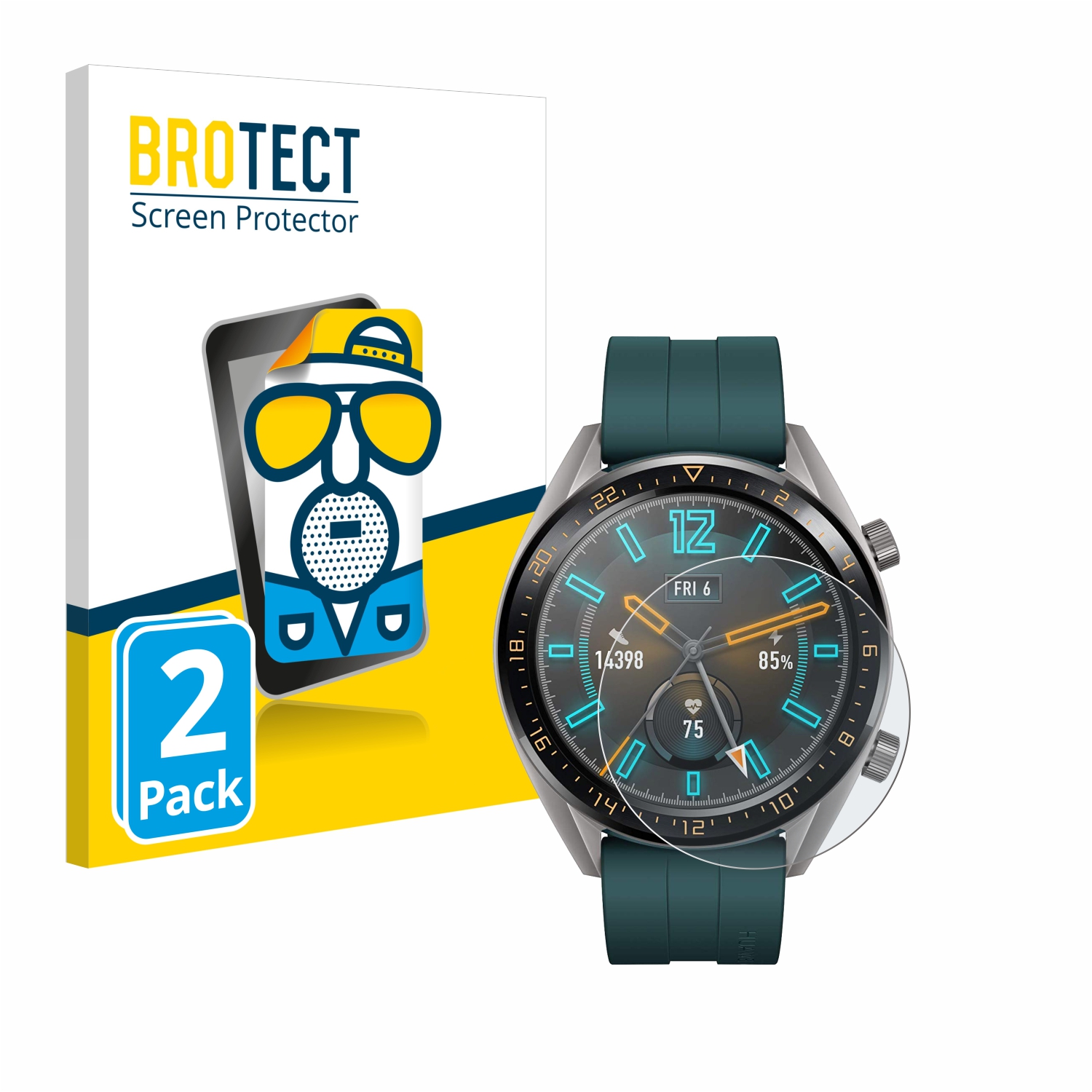 2x BROTECT Entspiegelungs-Folie pro Huawei Watch GT Active