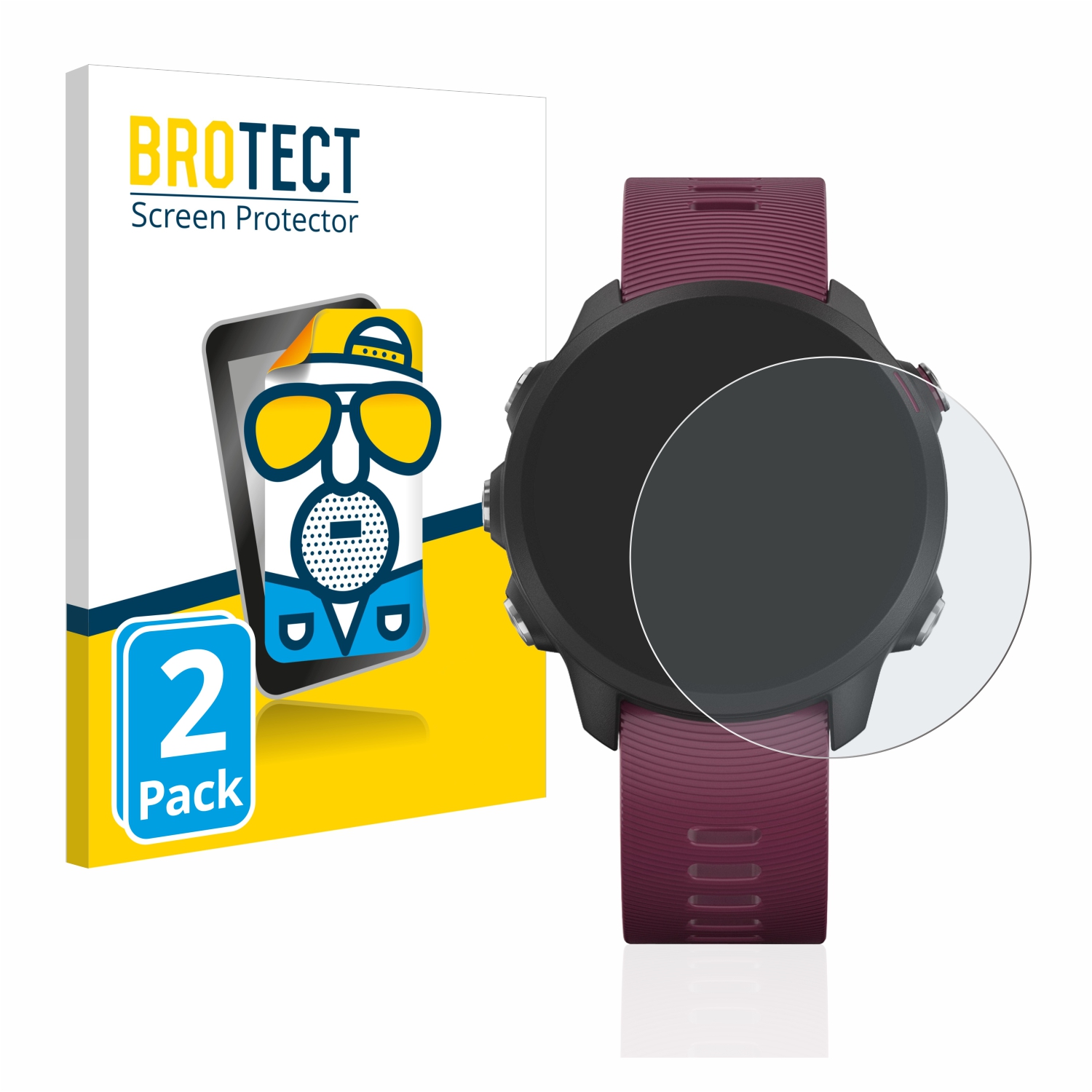 2x BROTECT Entspiegelungs-Folie pro Garmin Forerunner 245