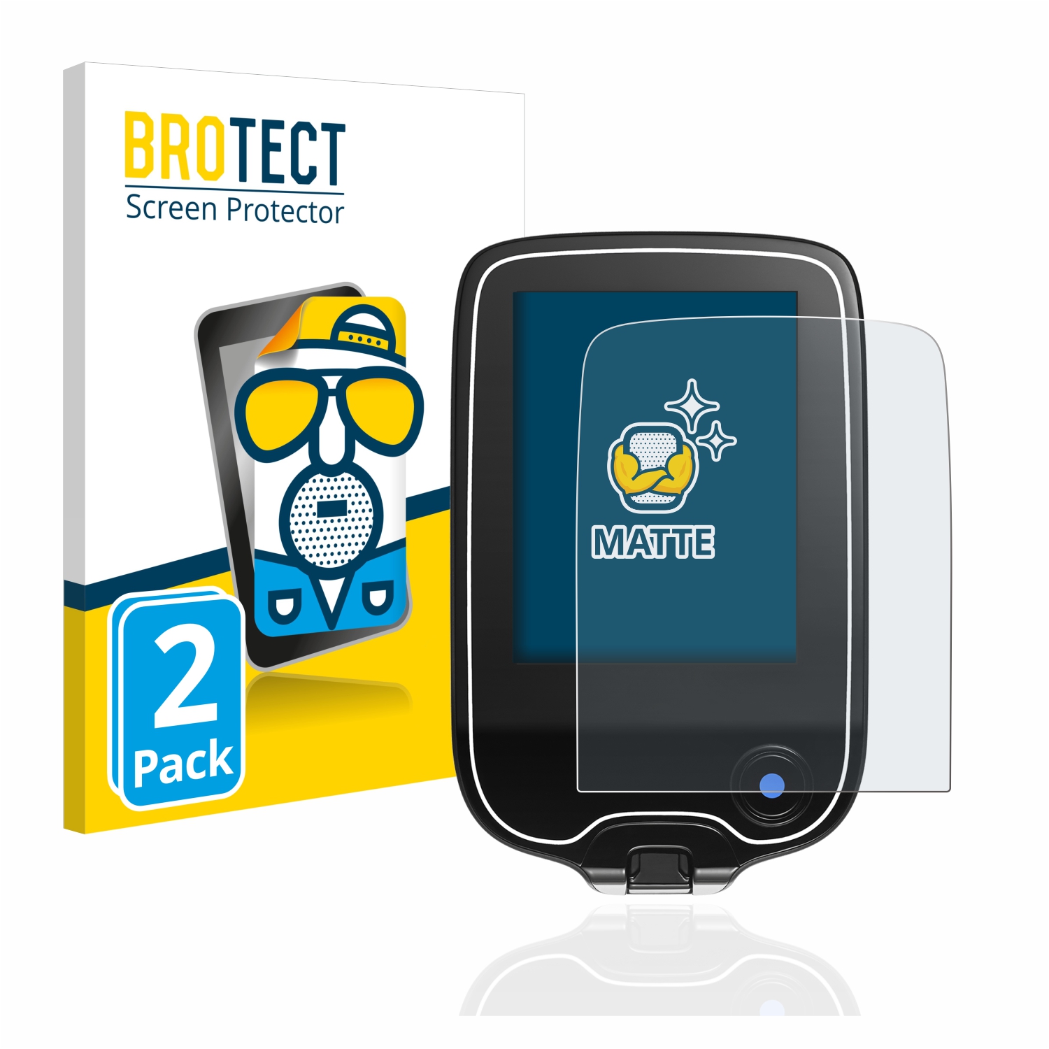 2x BROTECT Entspiegelungs-Folie pro Freestyle Libre 2
