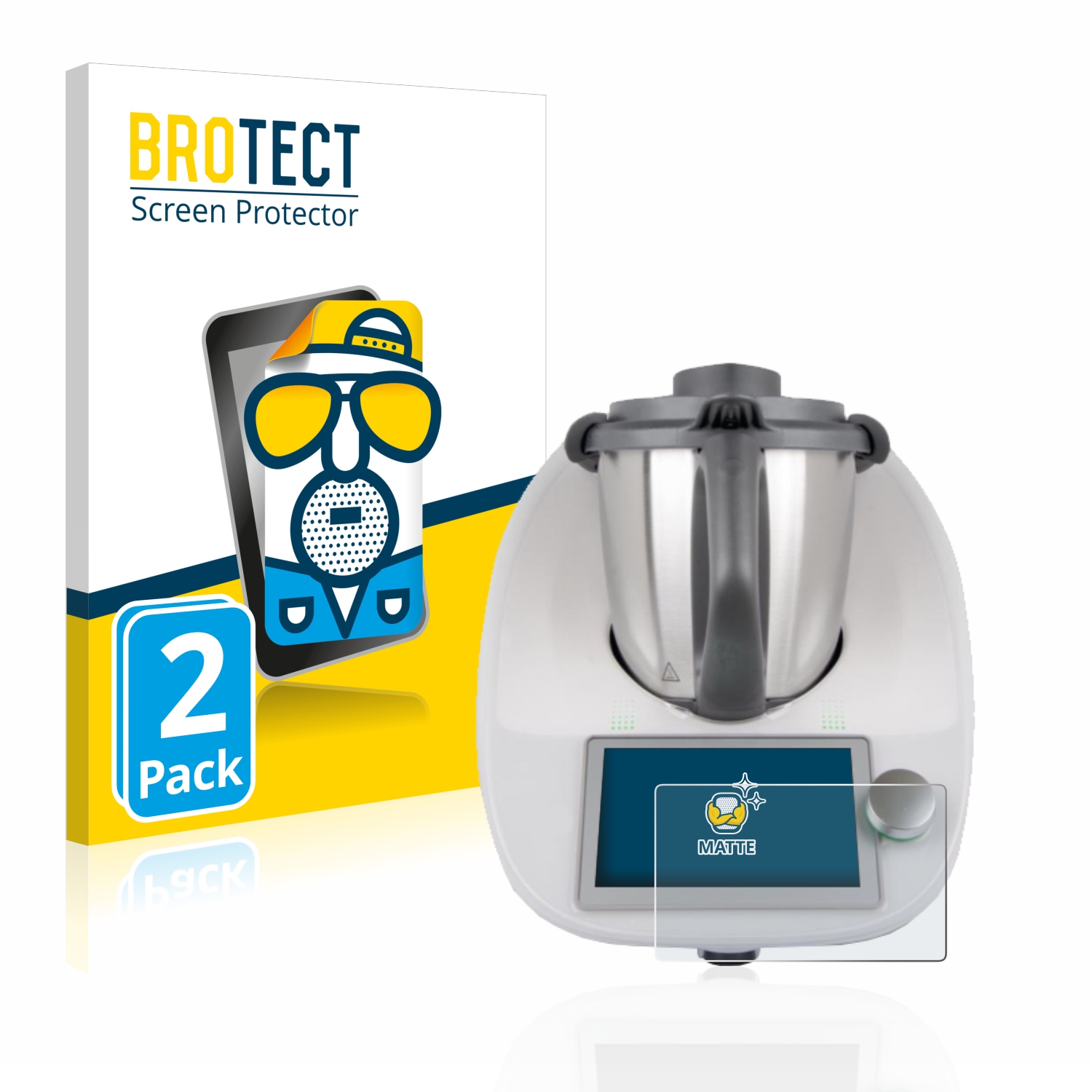 2x BROTECT Entspiegelungs-Folie pro Vorwerk Bimby TM6