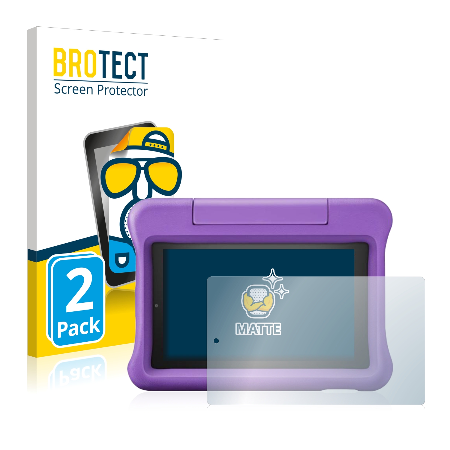 2x BROTECT Entspiegelungs-Folie pro Amazon Fire 7 Kids Edition 2019 (9. Gen.)