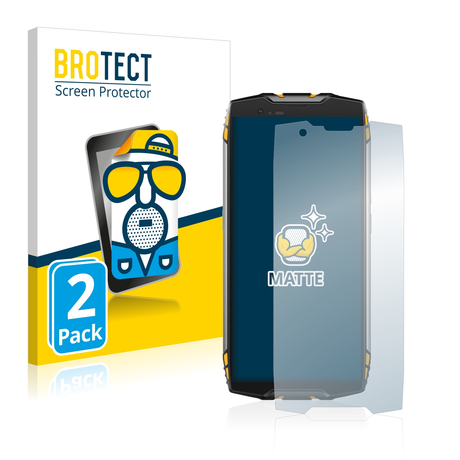 2x BROTECT Entspiegelungs-Folie pro Blackview BV6800 Pro