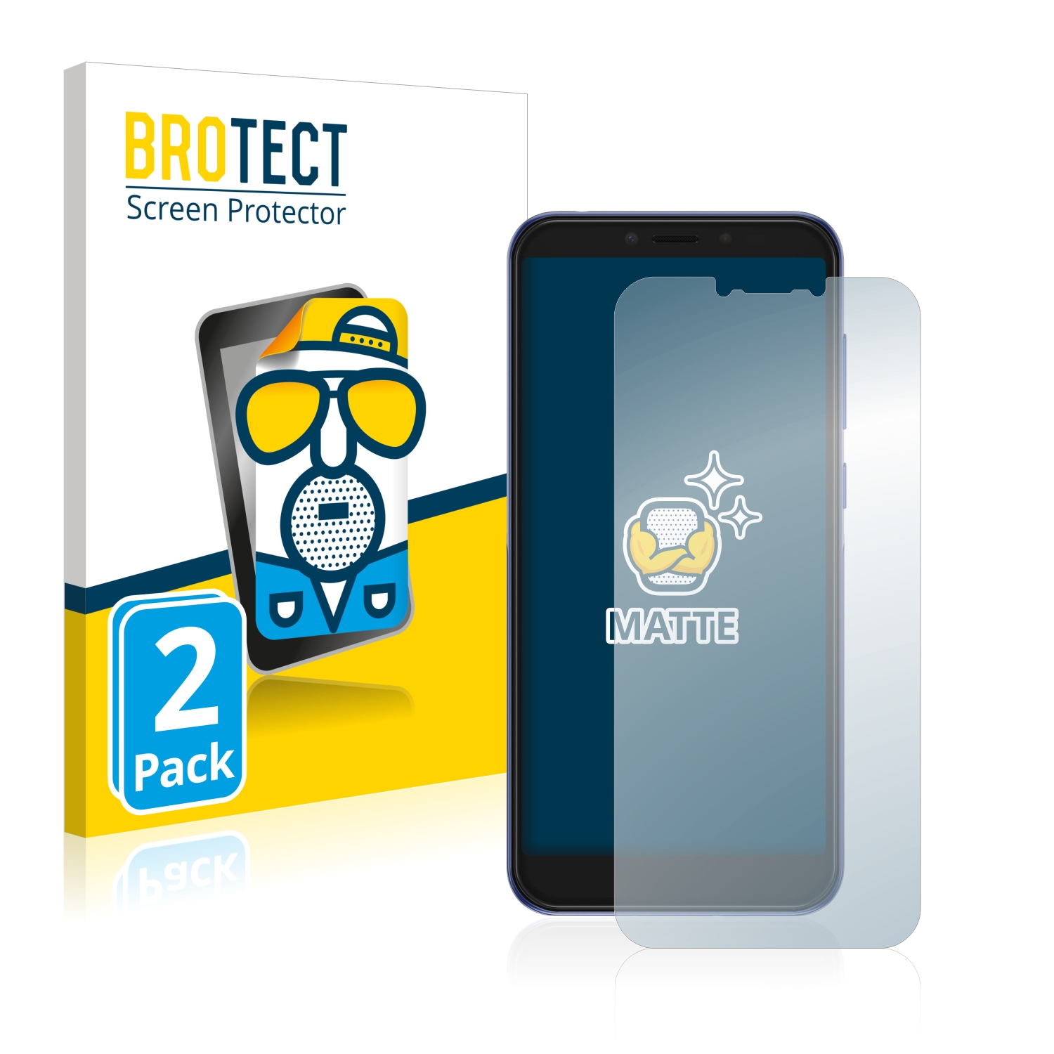 2x BROTECT Entspiegelungs-Folie pro Alcatel 1S 2019