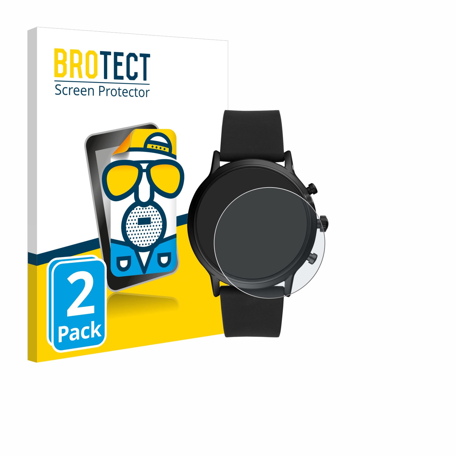 2x BROTECT Entspiegelungs-Folie pro Fossil The Carlyle HR (5.Gen)