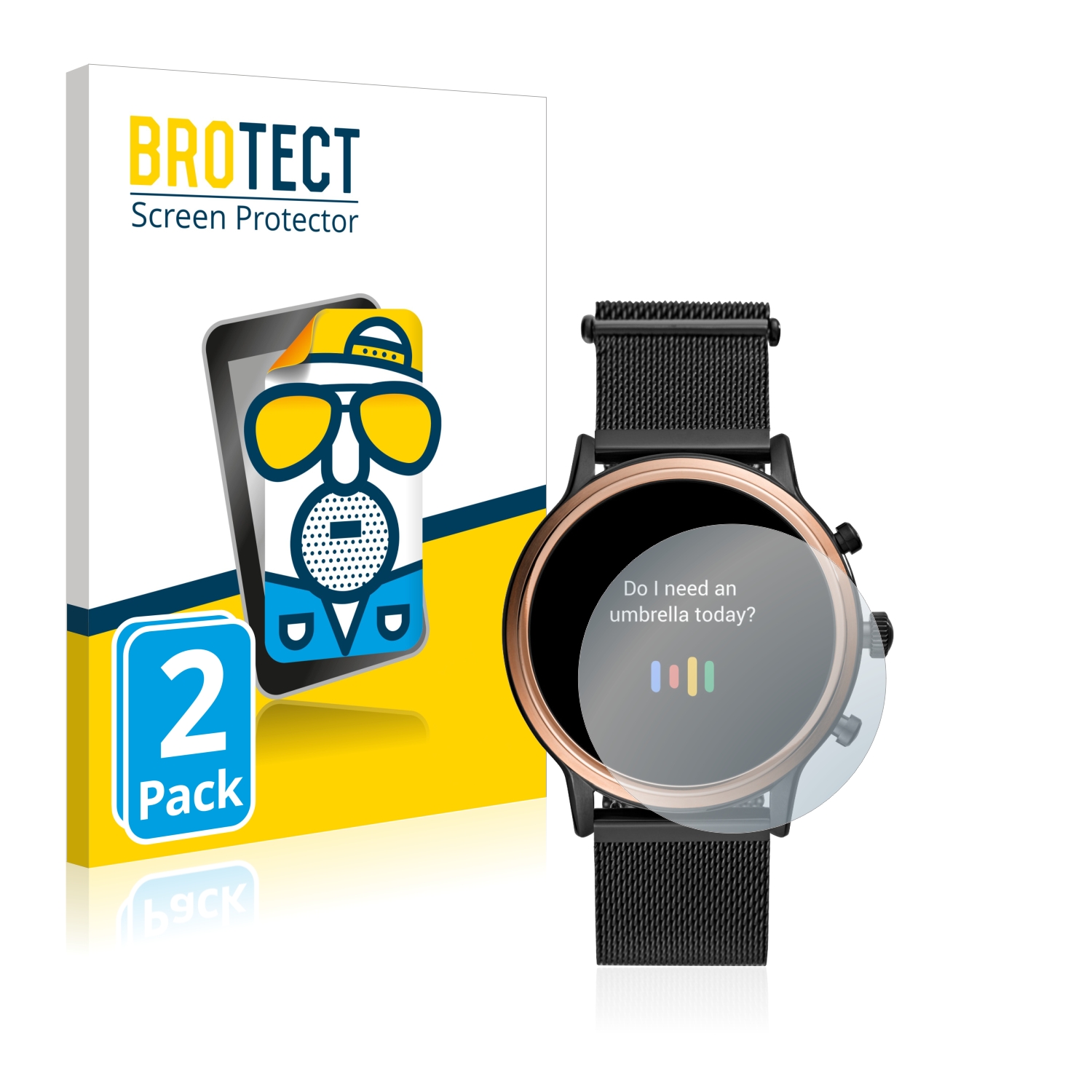 2x BROTECT Entspiegelungs-Folie pro Fossil Julianna HR (5.Gen)