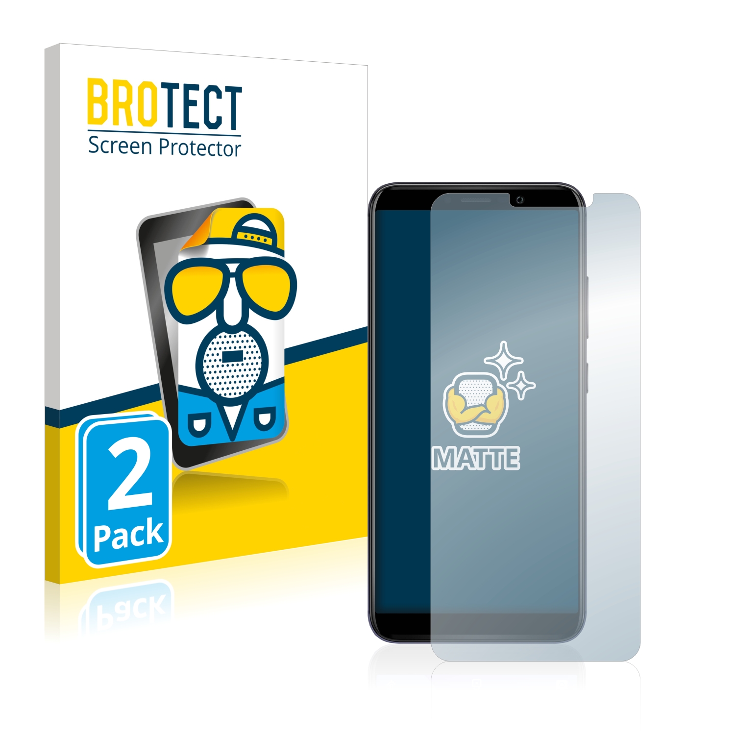 2x BROTECT Entspiegelungs-Folie pro Wiko Y80