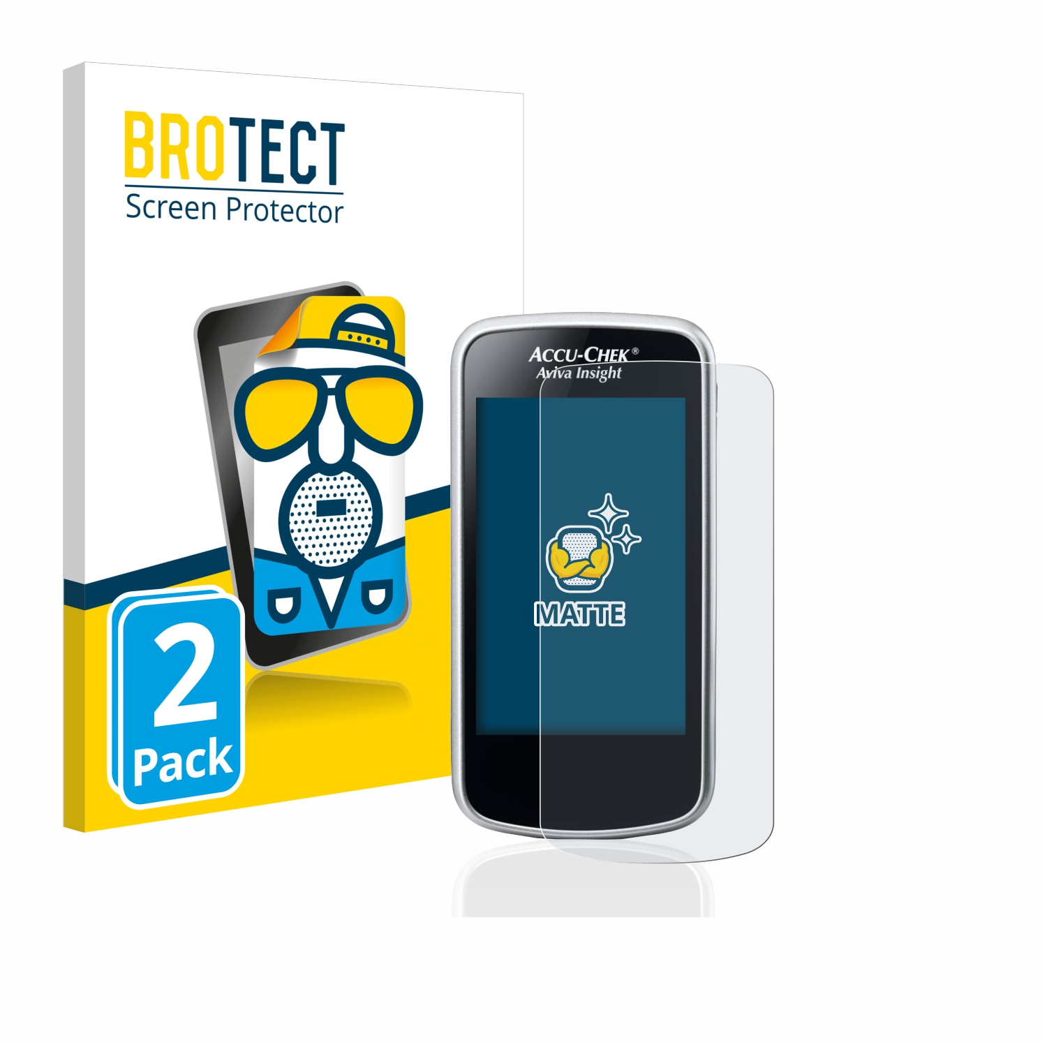 2x BROTECT Entspiegelungs-Folie pro Accu-Chek Aviva Insight Diabetes Manager )