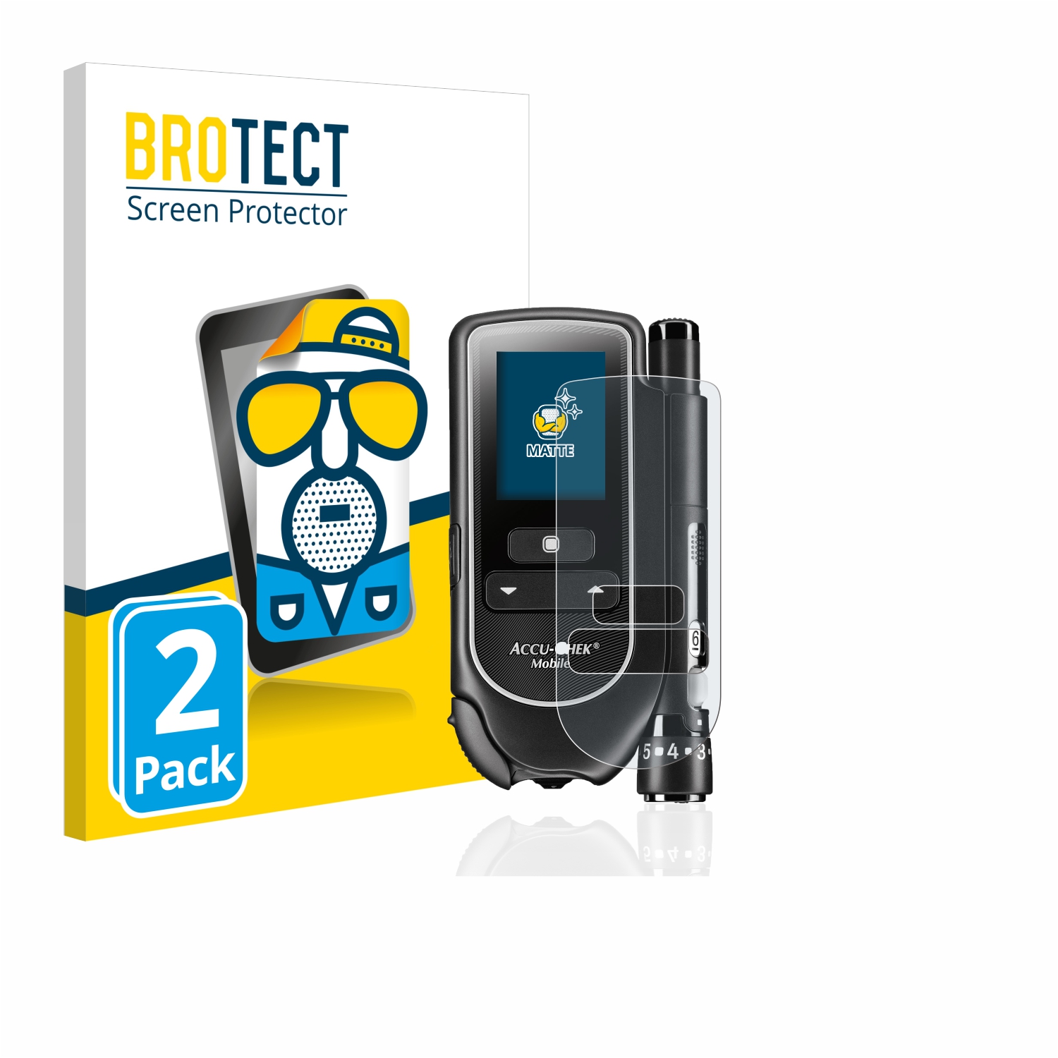 2x BROTECT Entspiegelungs-Folie pro Accu-Chek Mobile )