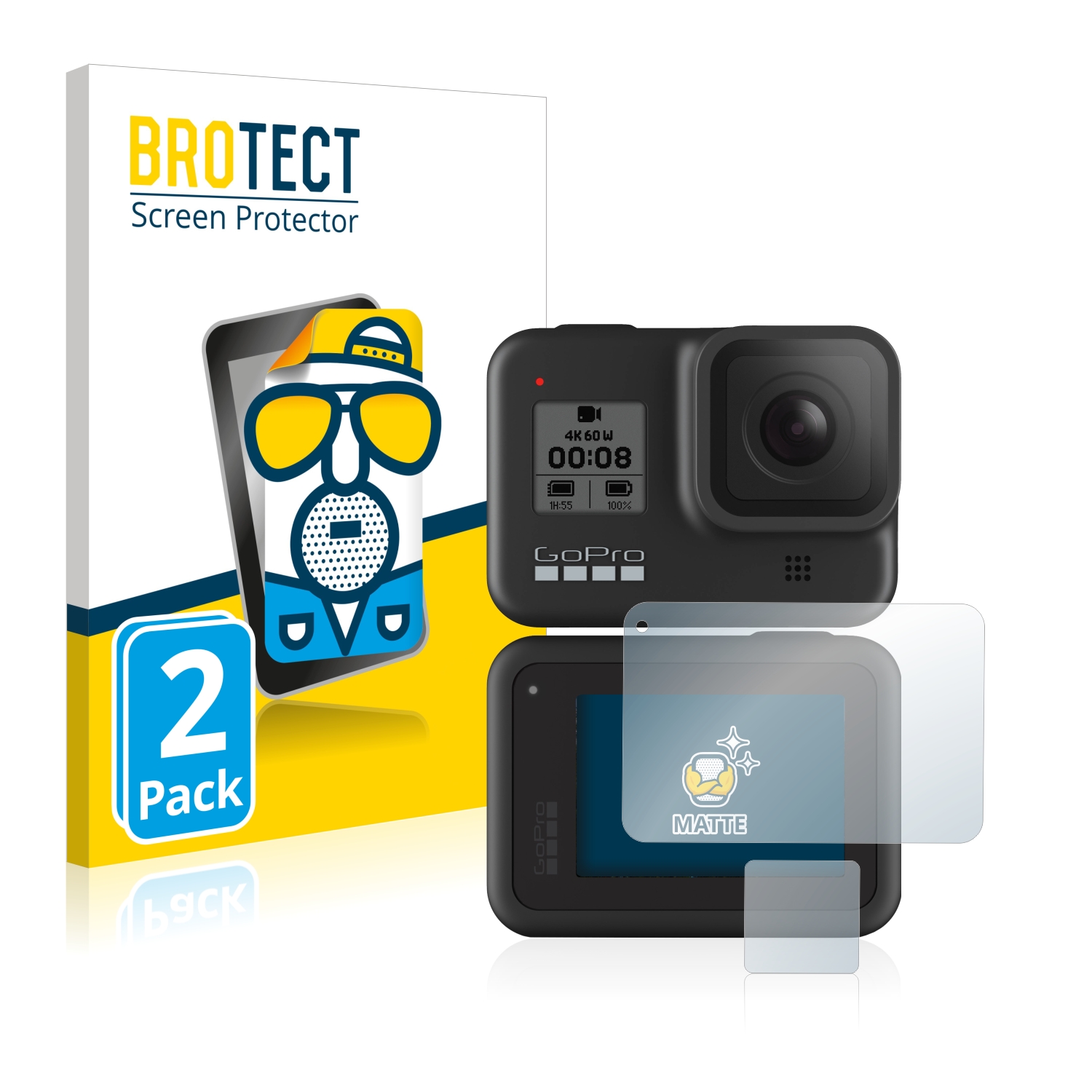 2x BROTECT Entspiegelungs-Folie pro GoPro Hero 8 Black
