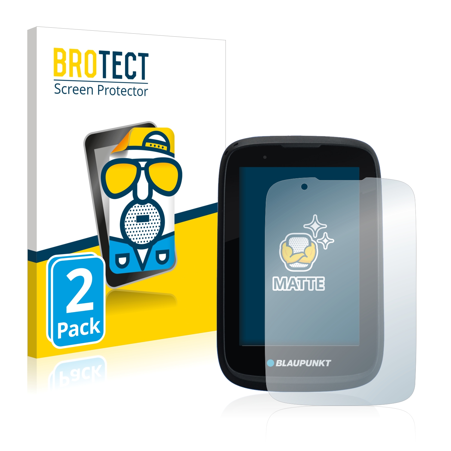 2x BROTECT Entspiegelungs-Folie pro Blaupunkt BikePilot 2 Plus