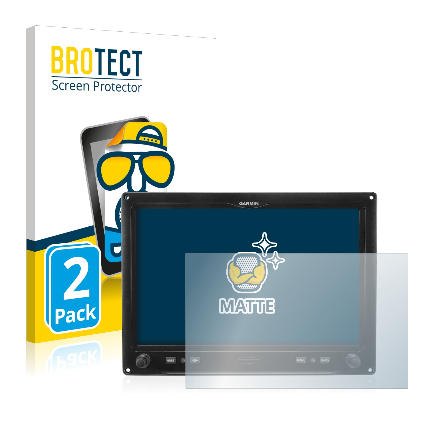 2x BROTECT Entspiegelungs-Folie pro Garmin G3X Touch Landscape displej (10.6)