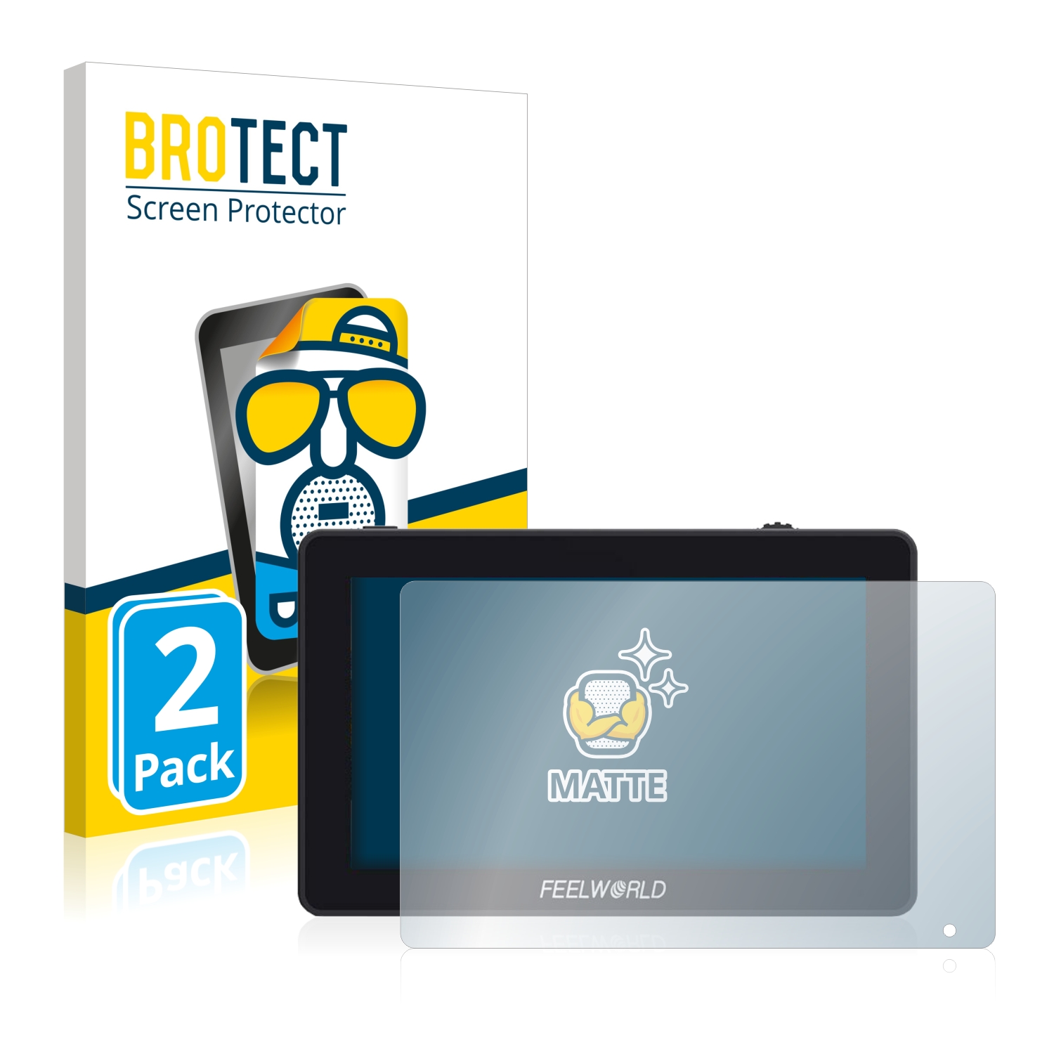 2x BROTECT Entspiegelungs-Folie pro Feelworld F6 Plus