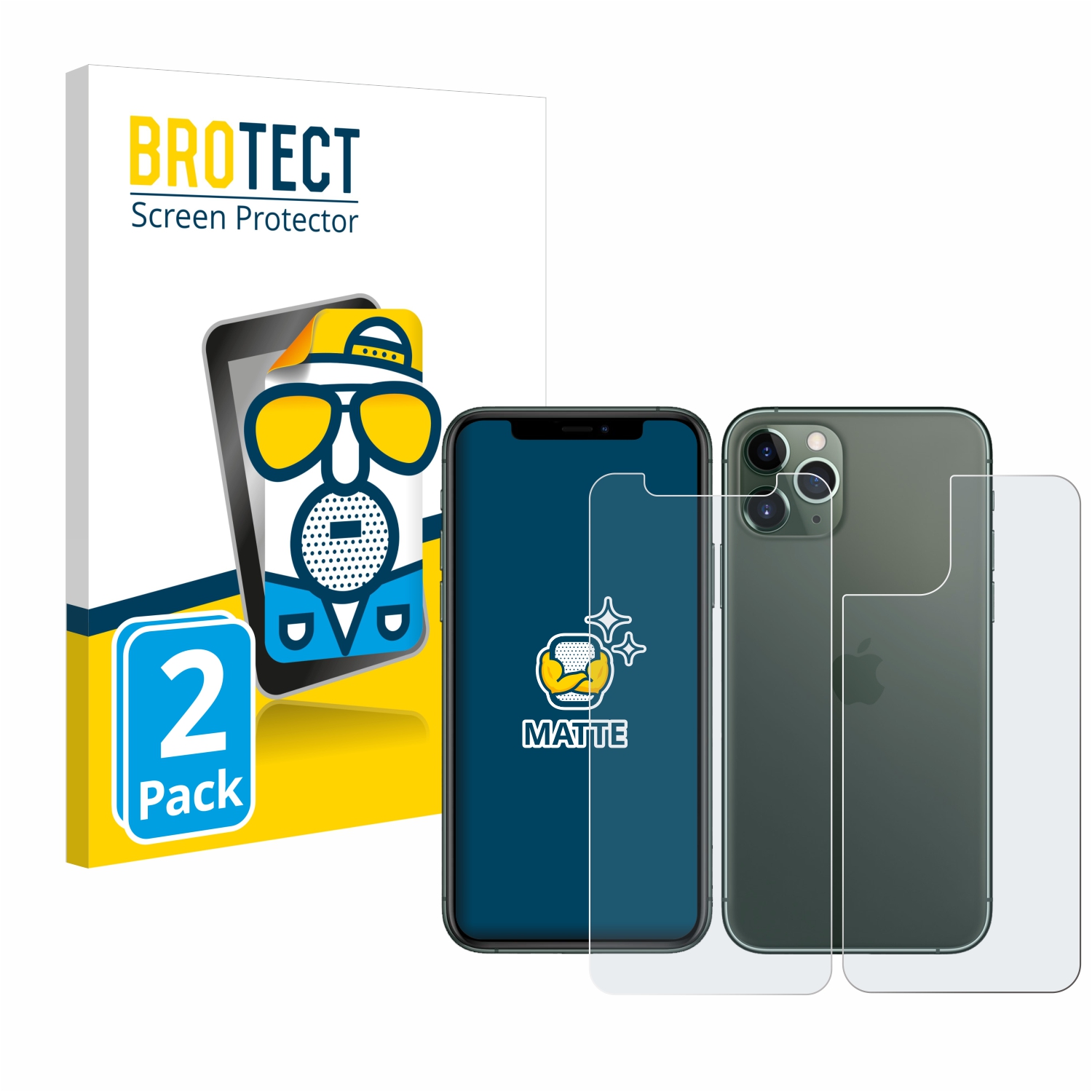 2x BROTECT Entspiegelungs-Folie pro Apple iPhone 11 Pro (displej+zadní strana)