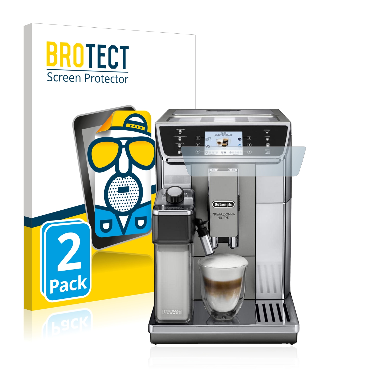 2x BROTECT Entspiegelungs-Folie pro DeLonghi Primadonna Elite ECAM650.55.MS