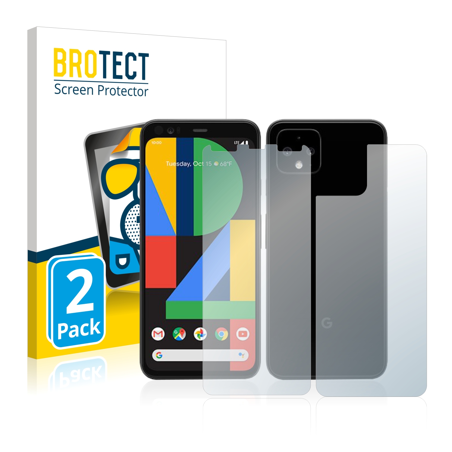 2x BROTECT Entspiegelungs-Folie pro Google Pixel 4 (displej+zadní strana)