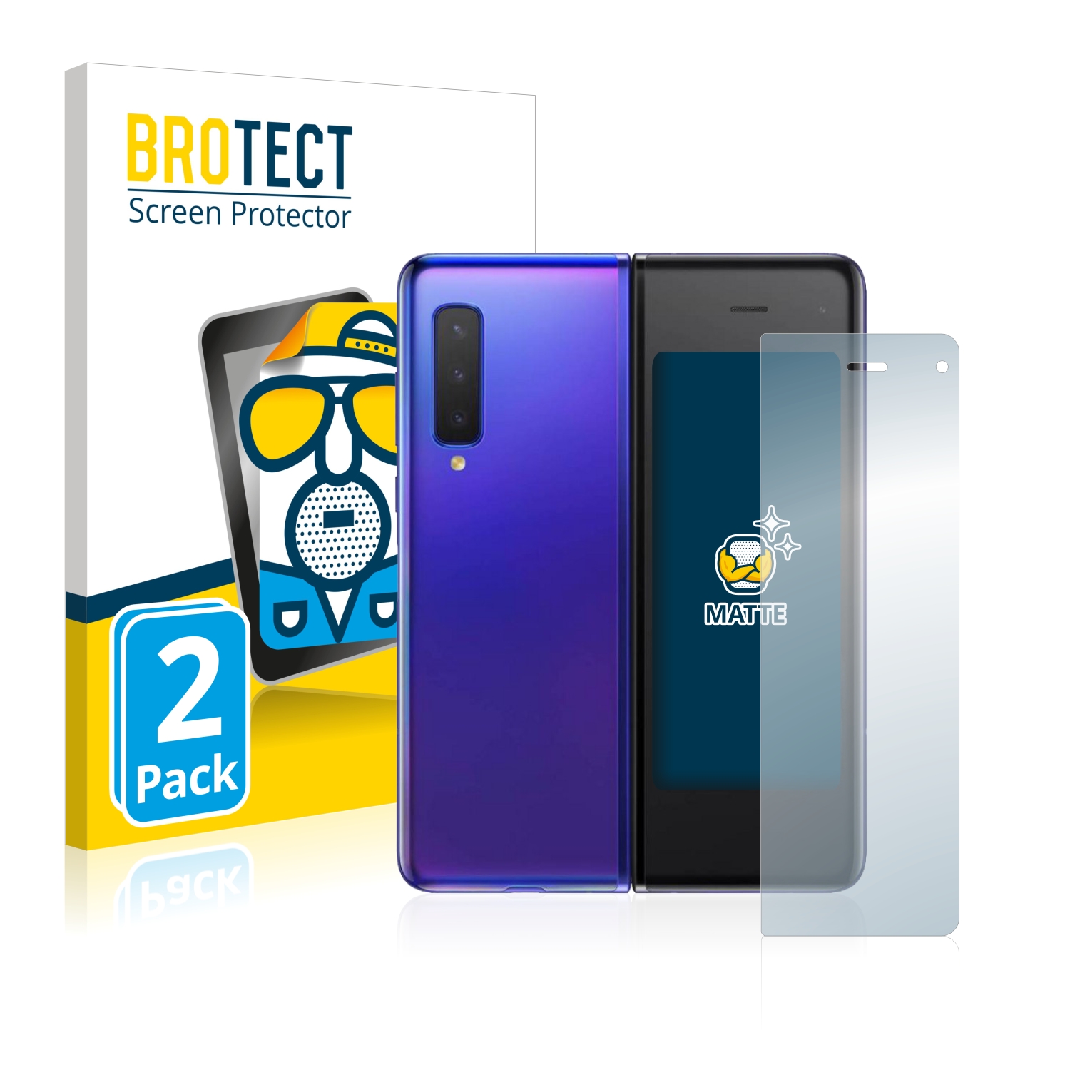 2x BROTECT Entspiegelungs-Folie pro Samsung Galaxy Fold