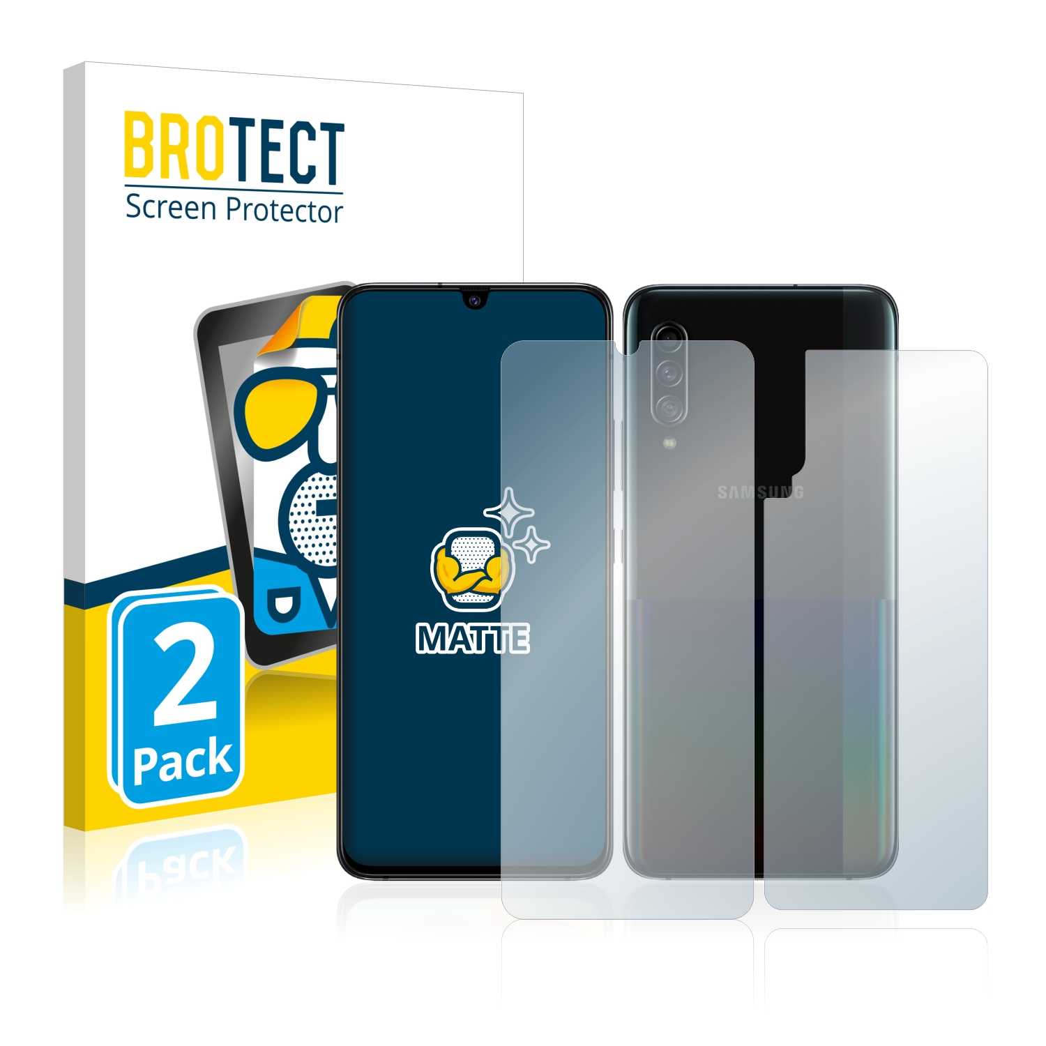 2x BROTECT Entspiegelungs-Folie pro Samsung Galaxy A90 5G (displej+zadní strana)