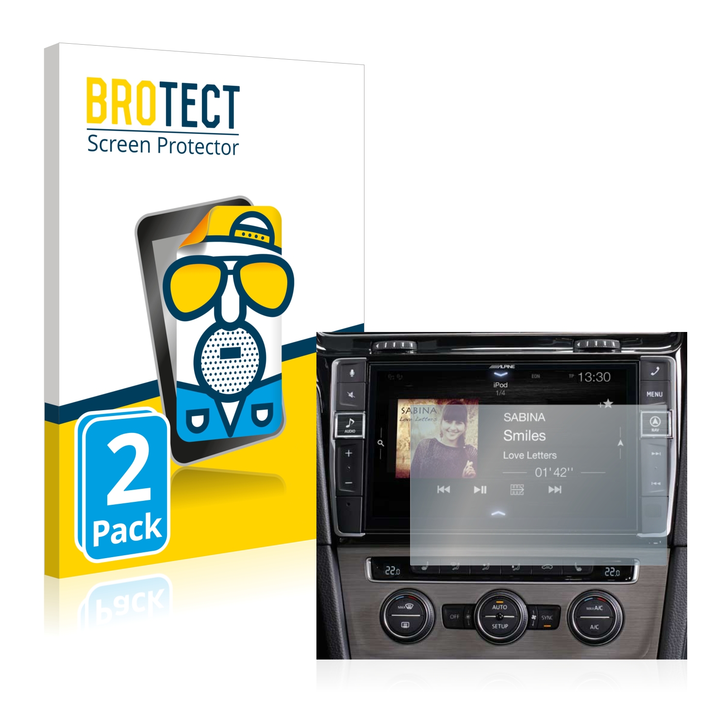 2x BROTECT Entspiegelungs-Folie pro Alpine X902D G7