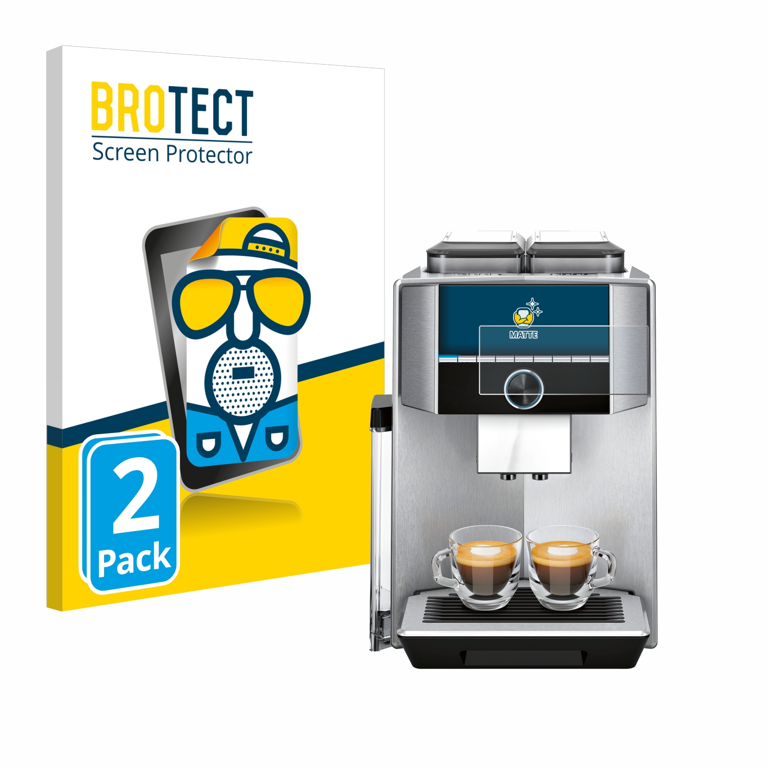 2x BROTECT Entspiegelungs-Folie pro Siemens EQ.9 plus connect s700 4,3
