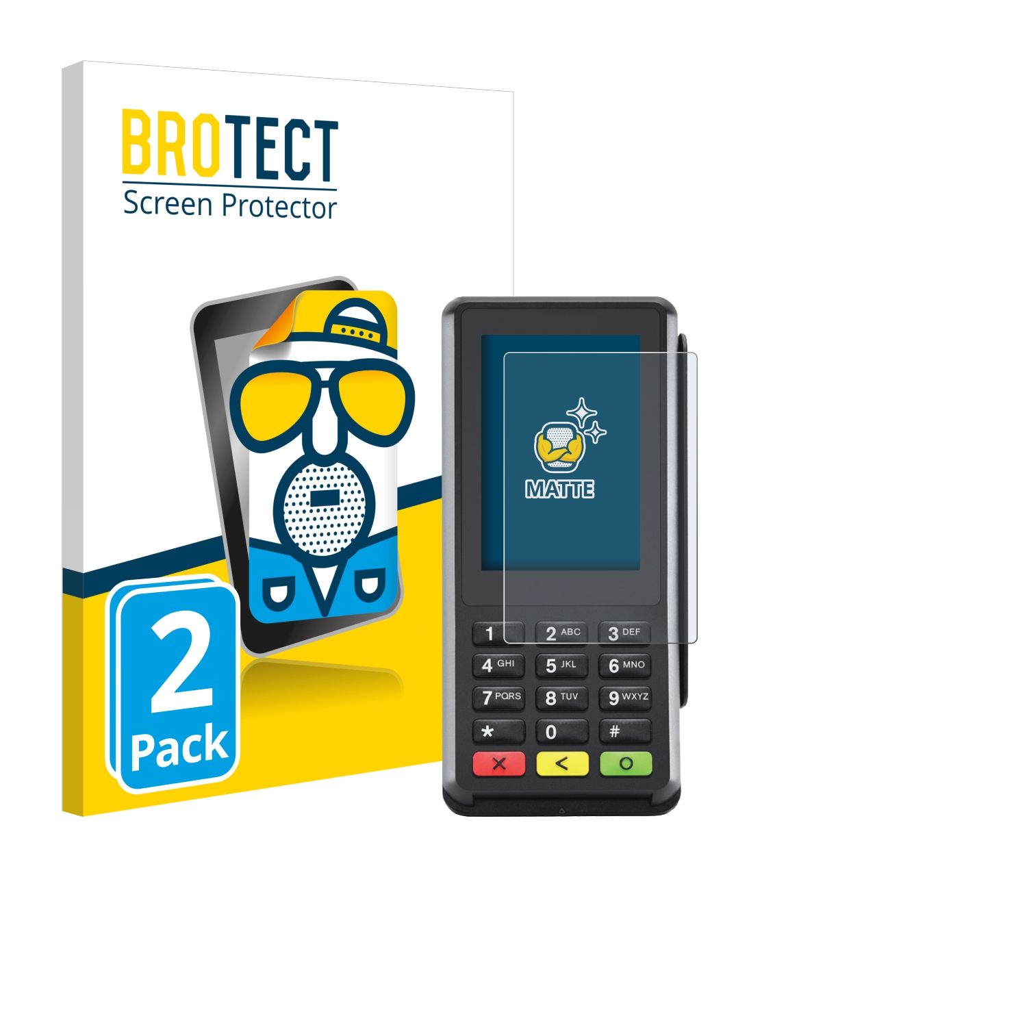 2x BROTECT Entspiegelungs-Folie pro Verifone P400