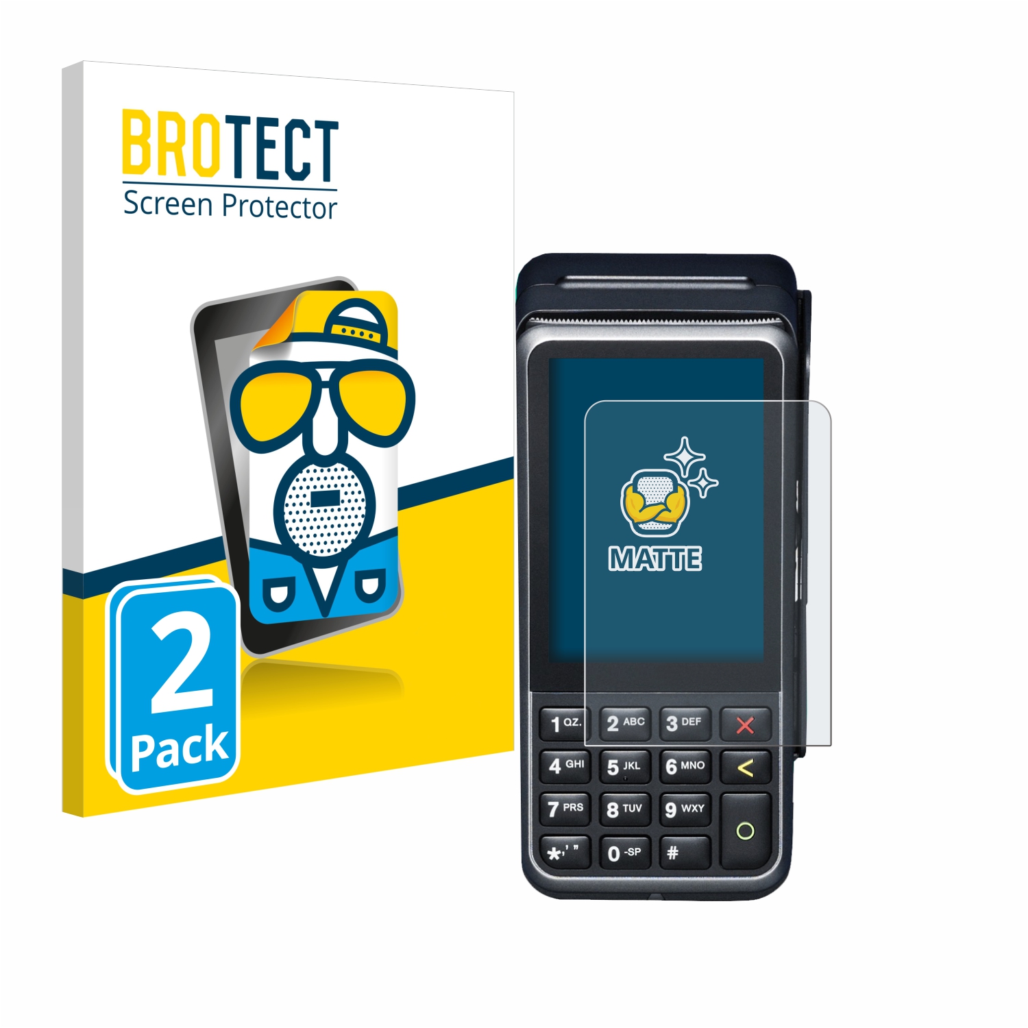 2x BROTECT Entspiegelungs-Folie pro Verifone V400m