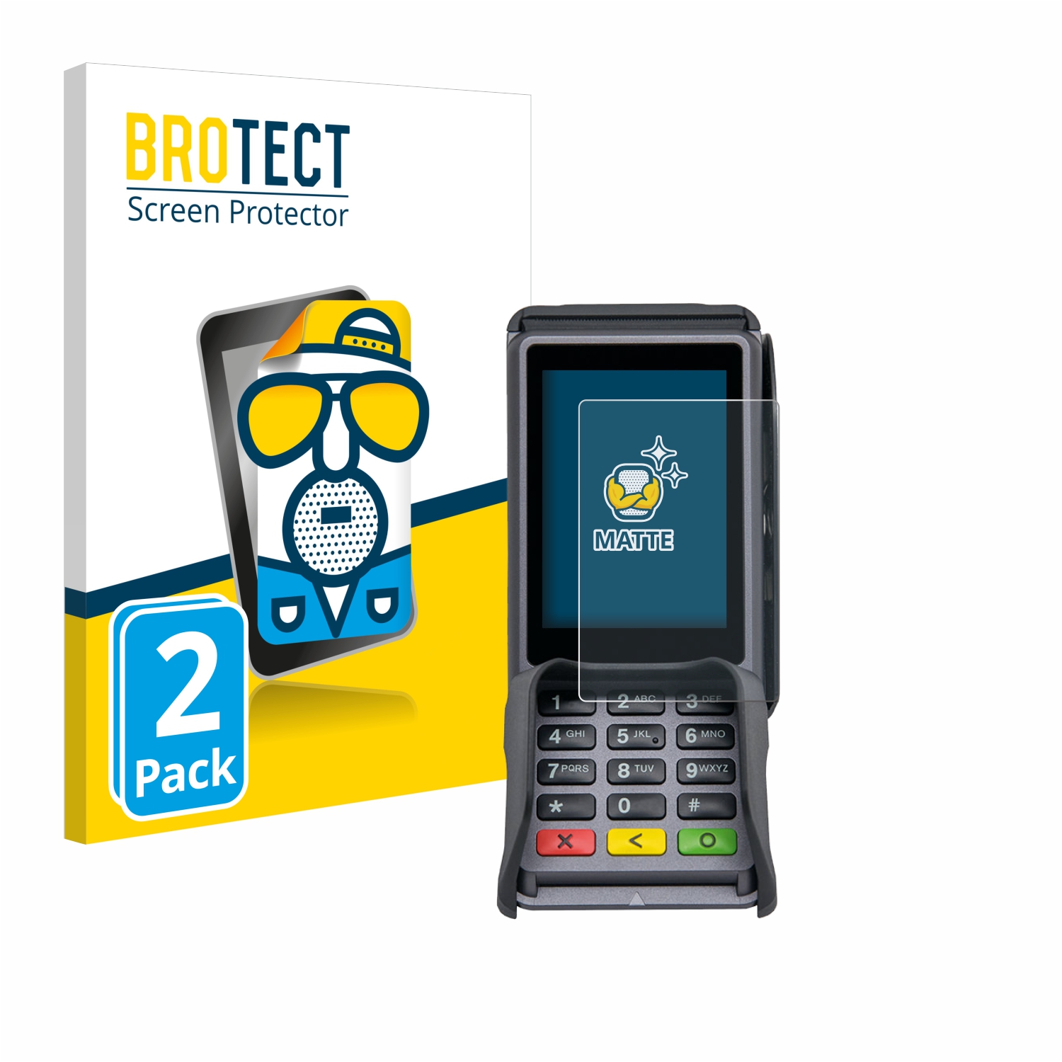 2x BROTECT Entspiegelungs-Folie pro Verifone V400c
