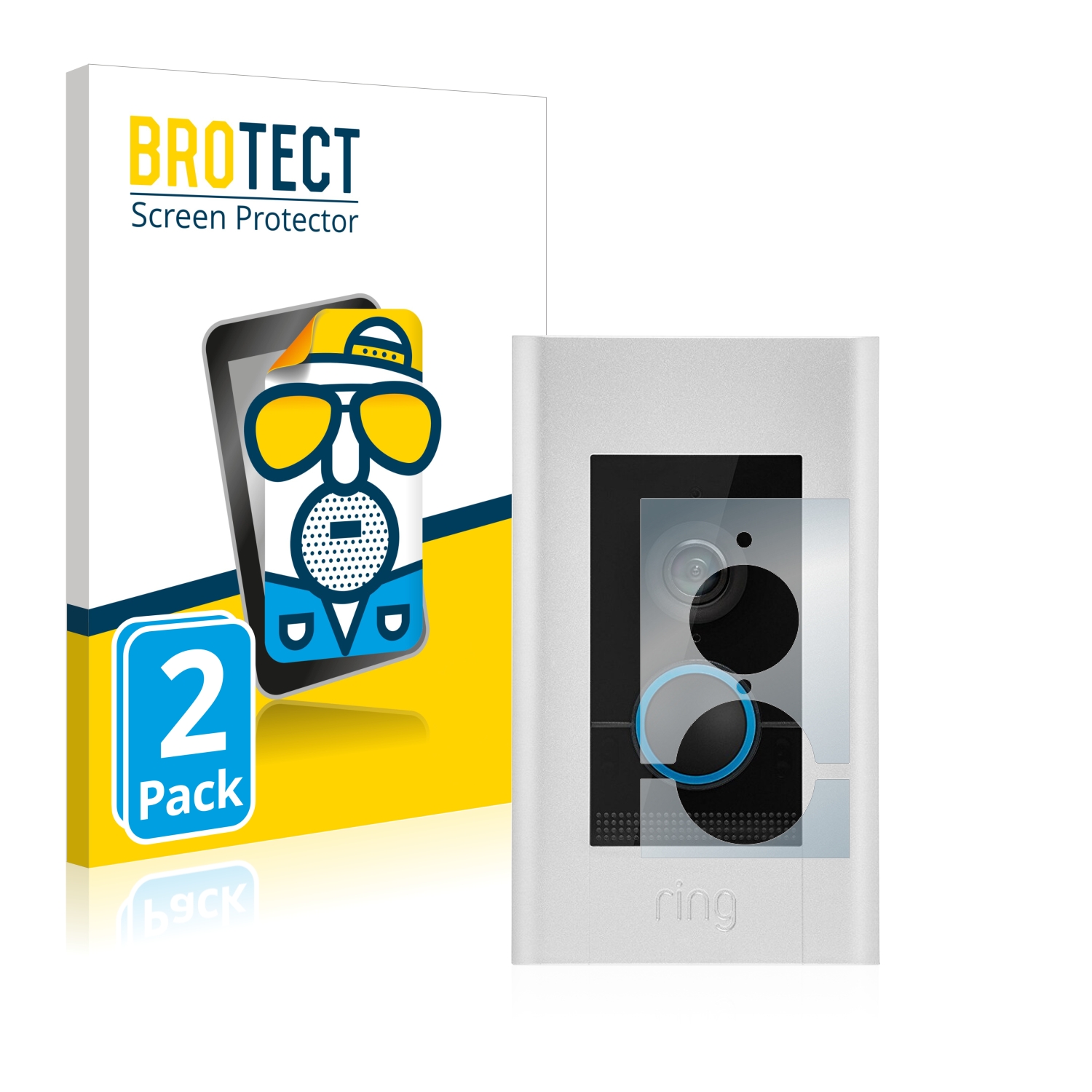 2x BROTECT Entspiegelungs-Folie pro Ring Video Doorbell Elite