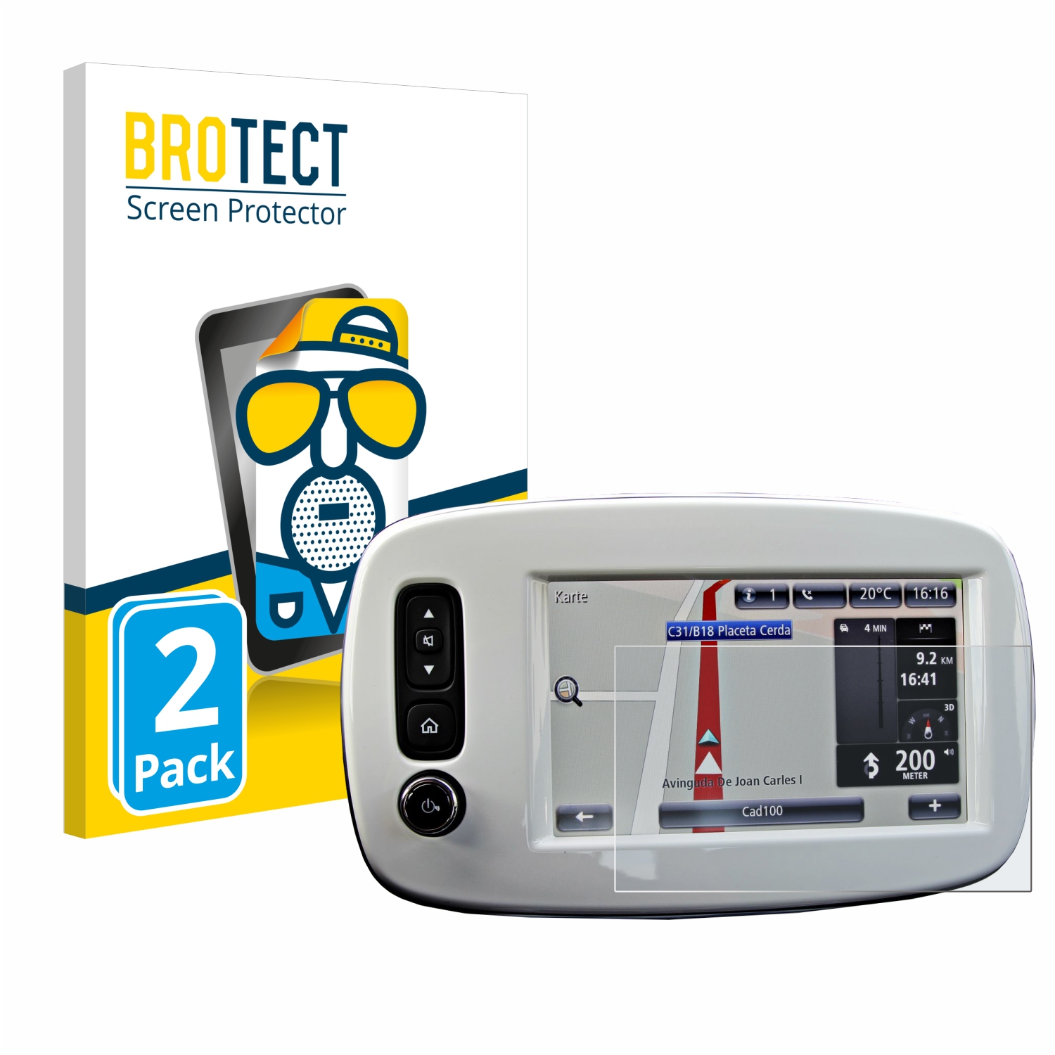 2x BROTECT Entspiegelungs-Folie pro TomTom Smart 453 2018