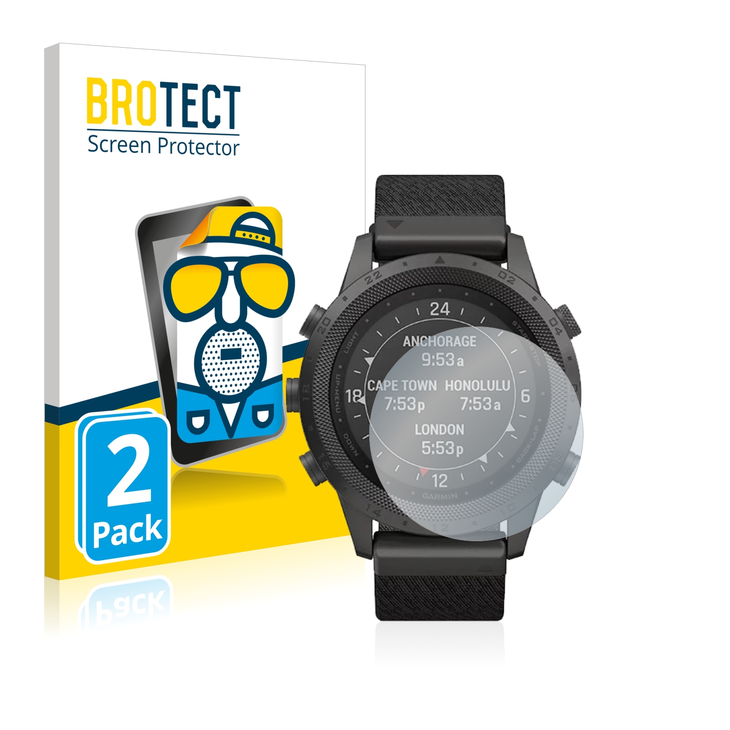 2x BROTECT Entspiegelungs-Folie pro Garmin Marq Commander