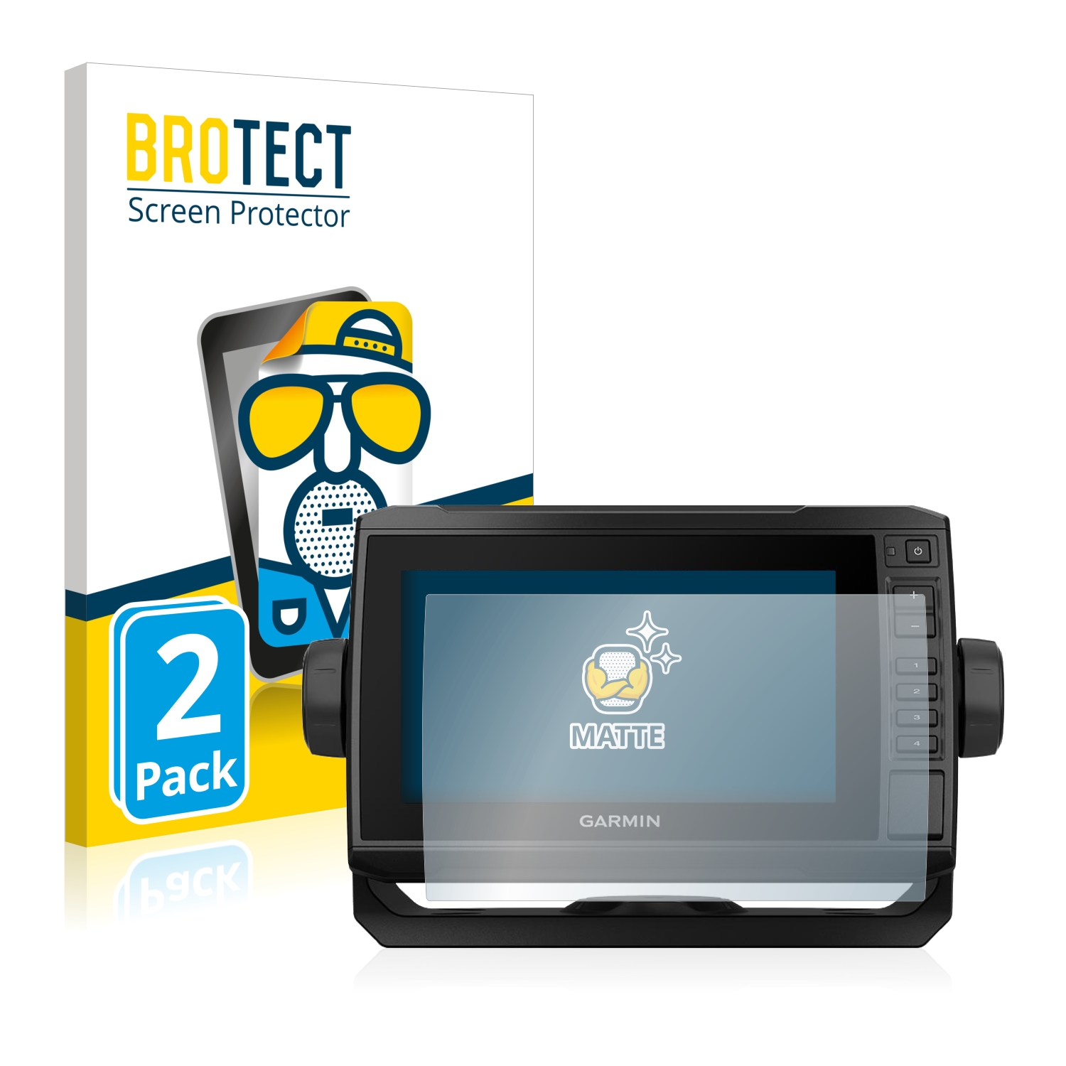 2x BROTECT Entspiegelungs-Folie pro Garmin ECHOMAP UHD 72cv