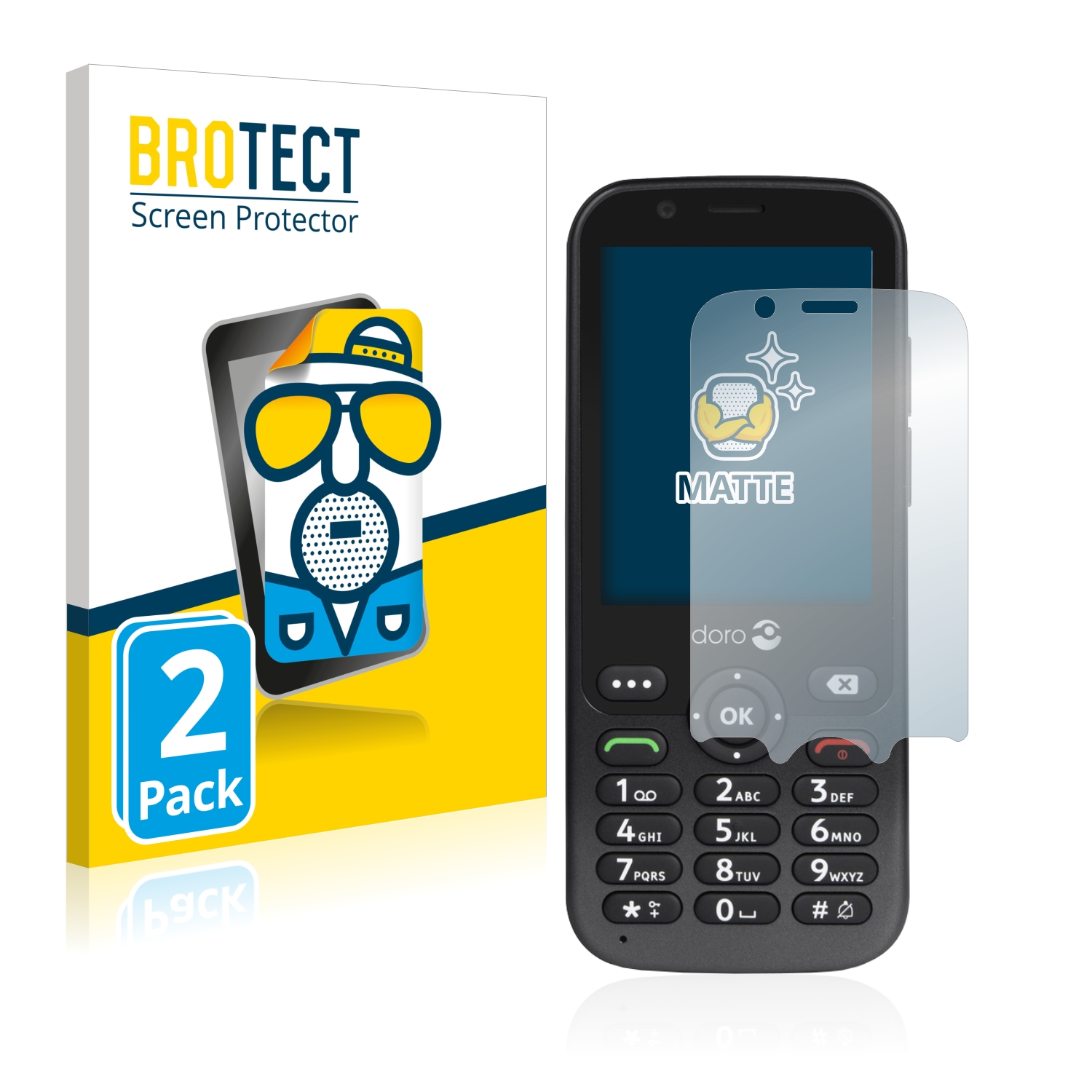 2x BROTECT Entspiegelungs-Folie pro Doro 7010
