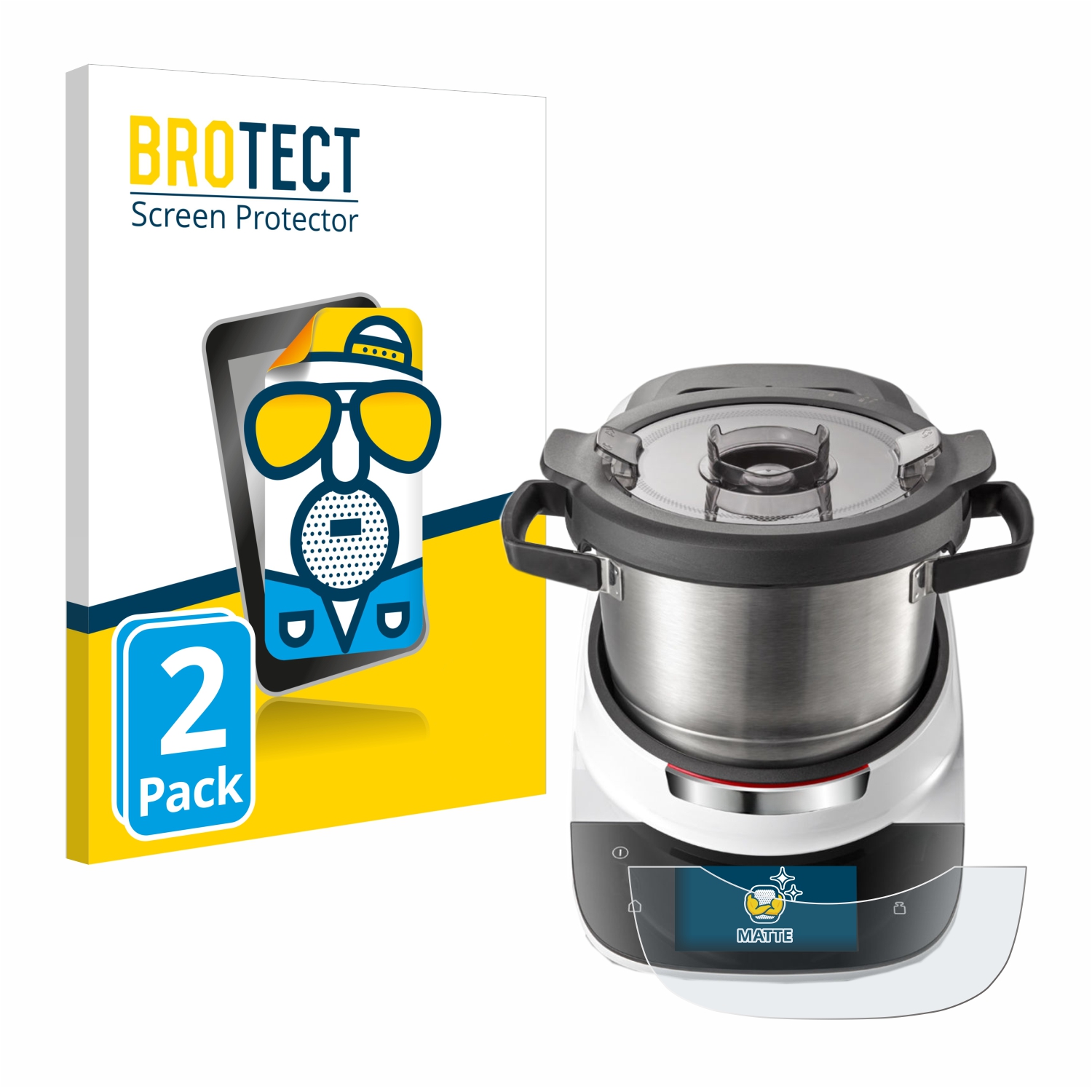 2x BROTECT Entspiegelungs-Folie pro Bosch Cookit
