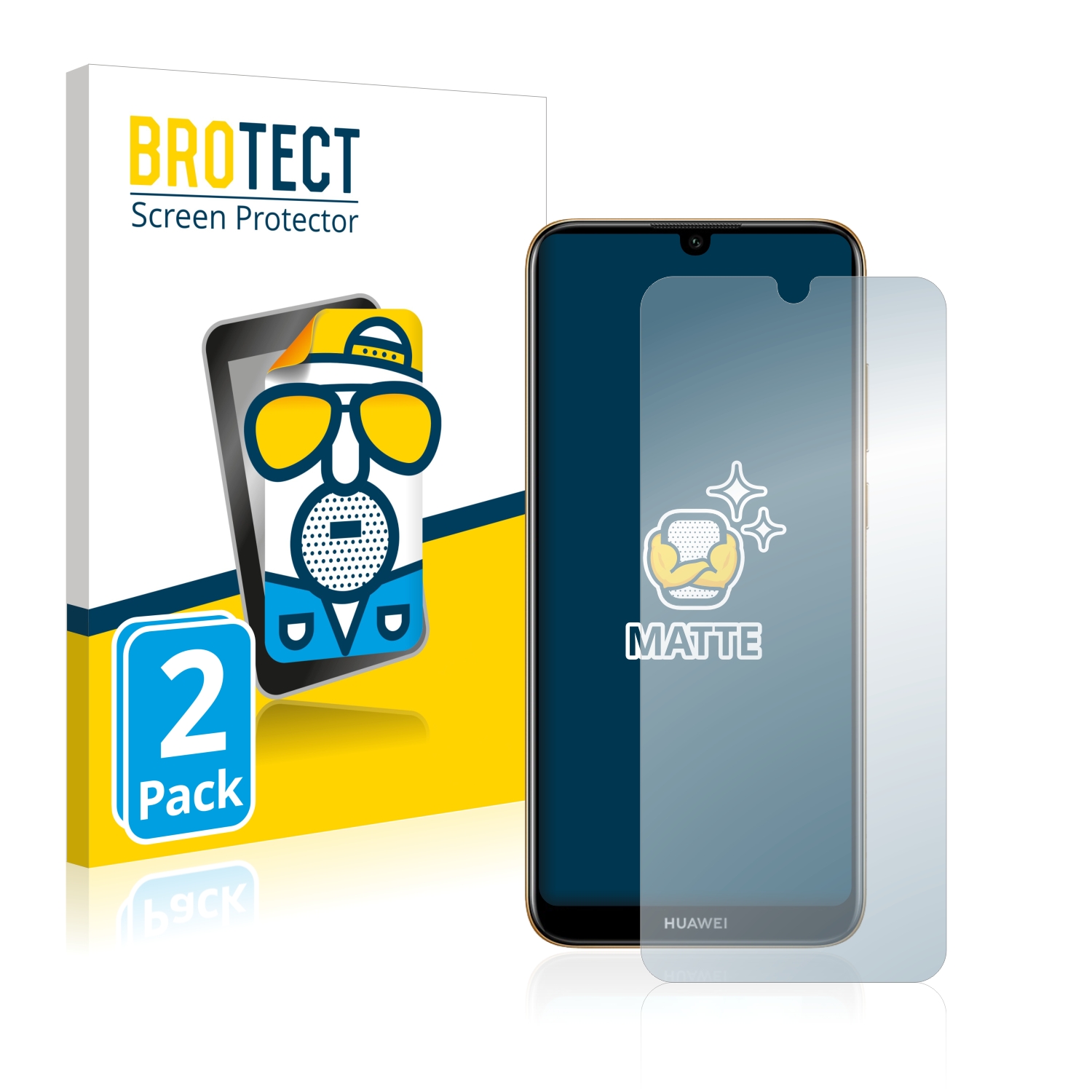 2x BROTECT Entspiegelungs-Folie pro Huawei Y6s 2019