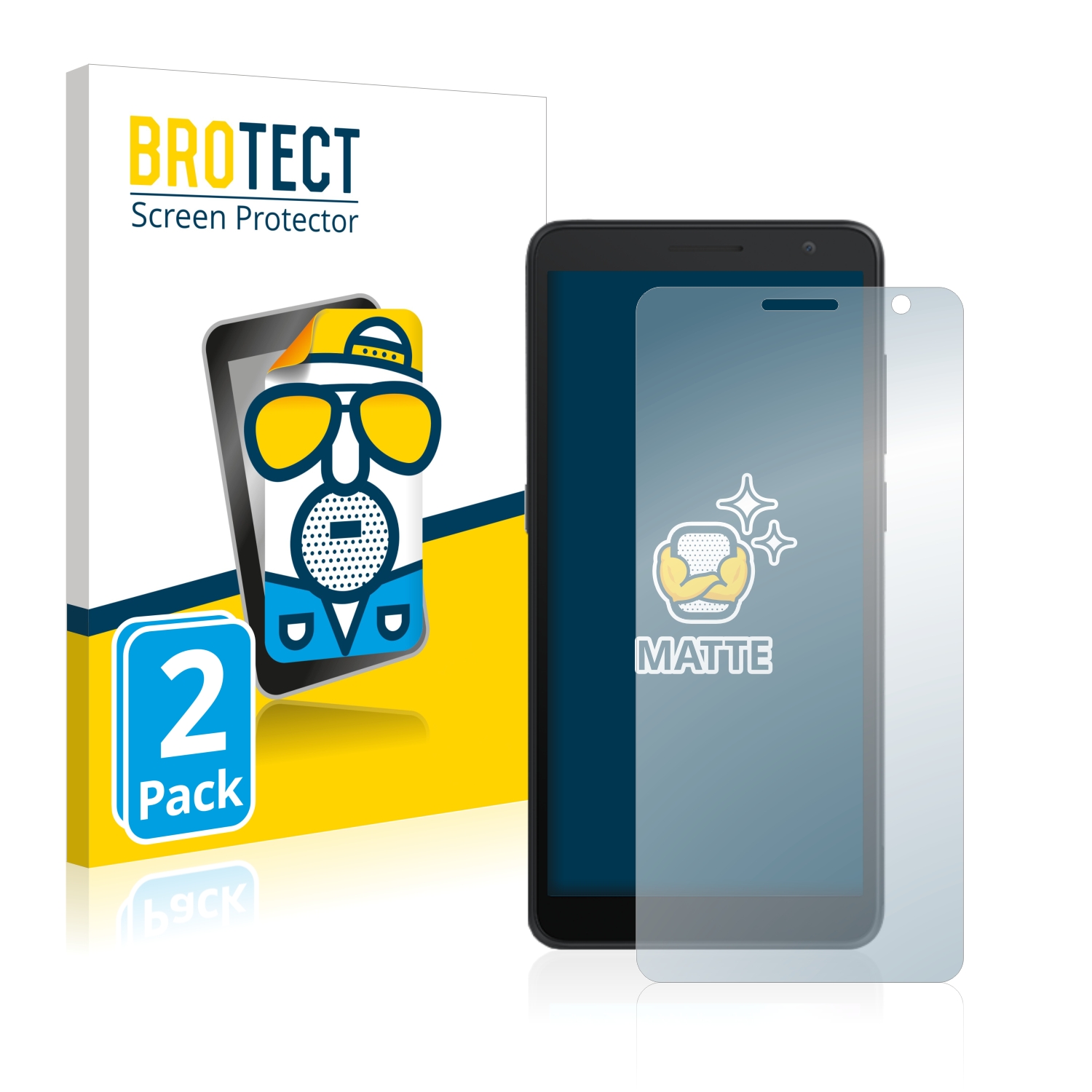 2x BROTECT Entspiegelungs-Folie pro Alcatel 1B 2020