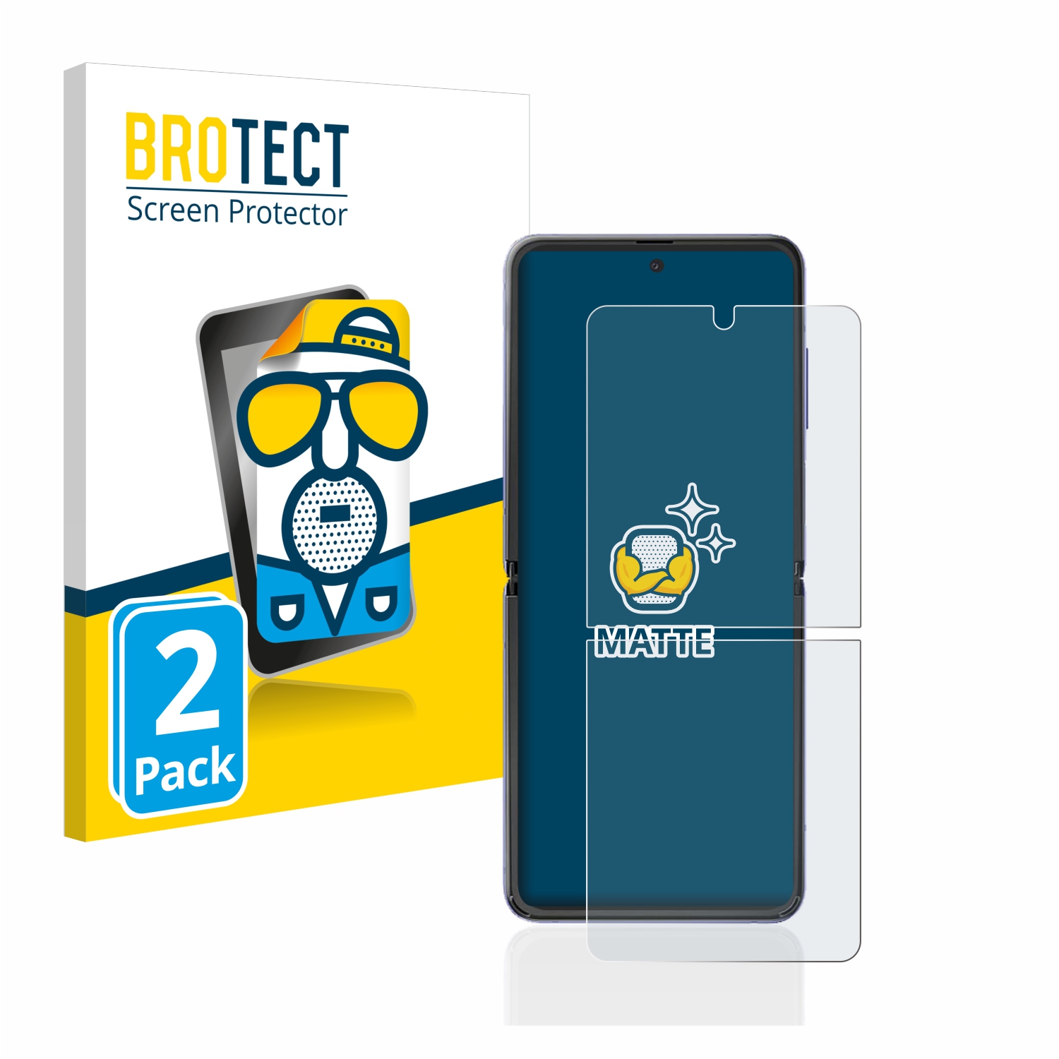 2x BROTECT Entspiegelungs-Folie pro Samsung Galaxy Z Flip