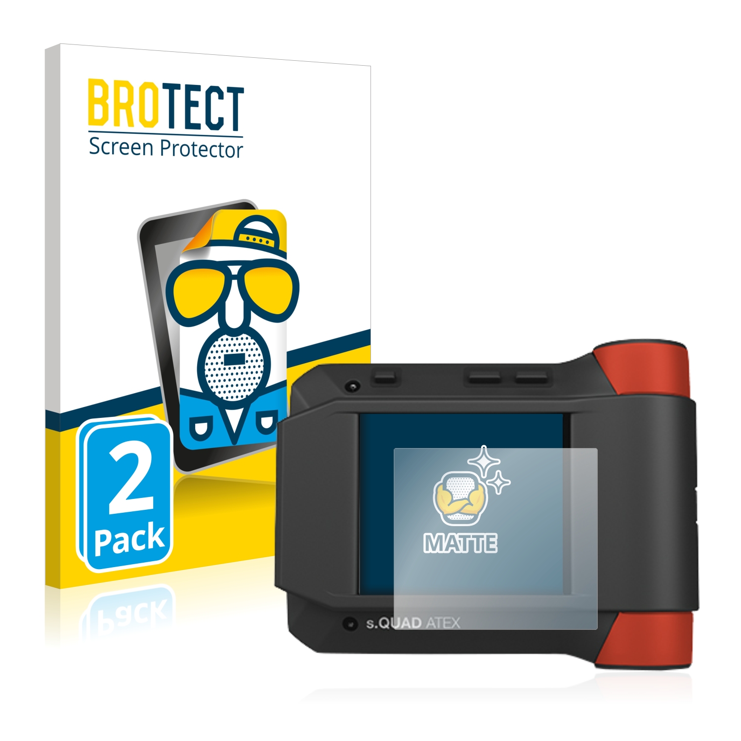 2x BROTECT Entspiegelungs-Folie pro Swissphone s.Quad Atex
