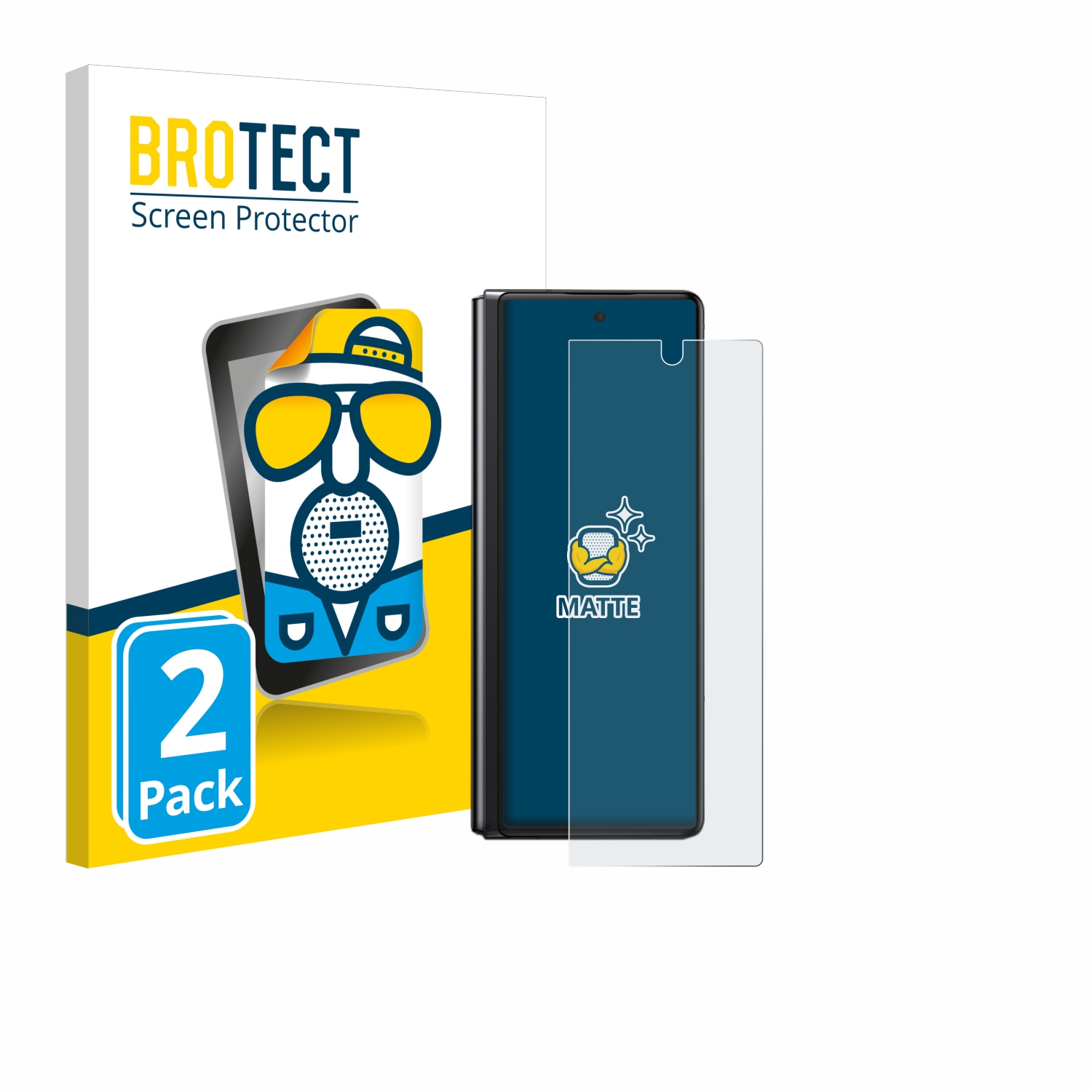 2x BROTECT Entspiegelungs-Folie pro Samsung Galaxy Z Fold 2 5G